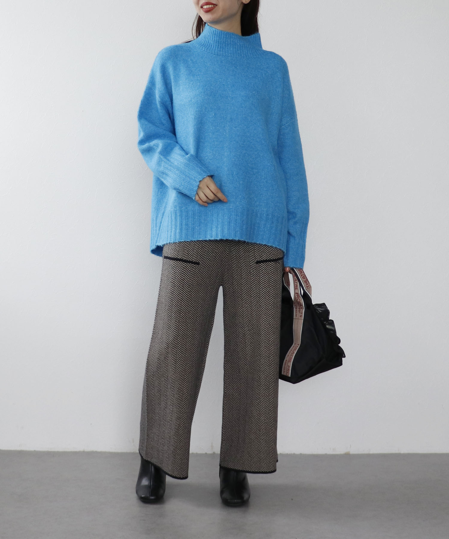 【WEB限定先行予約】ヘリンボーンニットパンツ