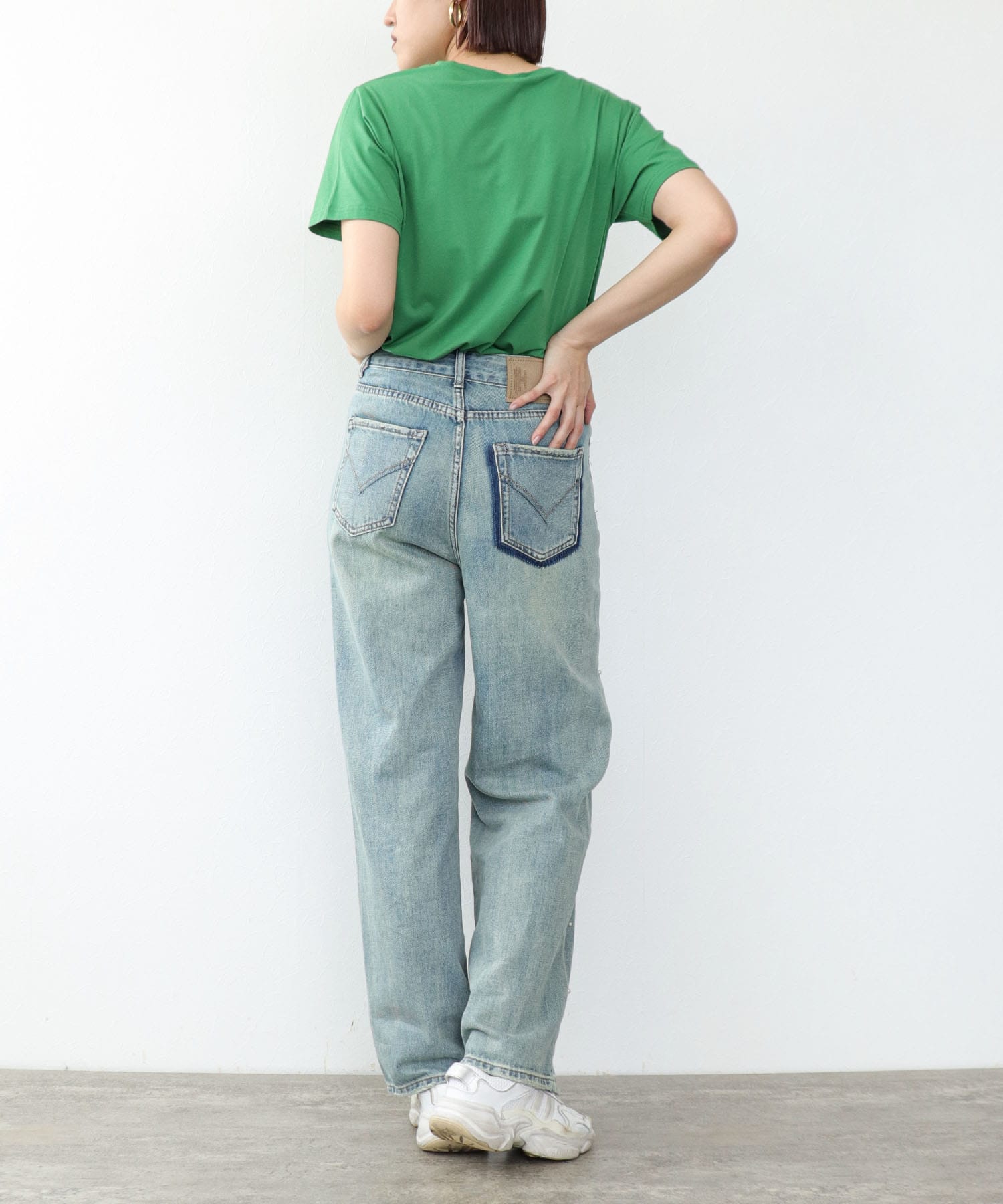 パール付デニムパンツ