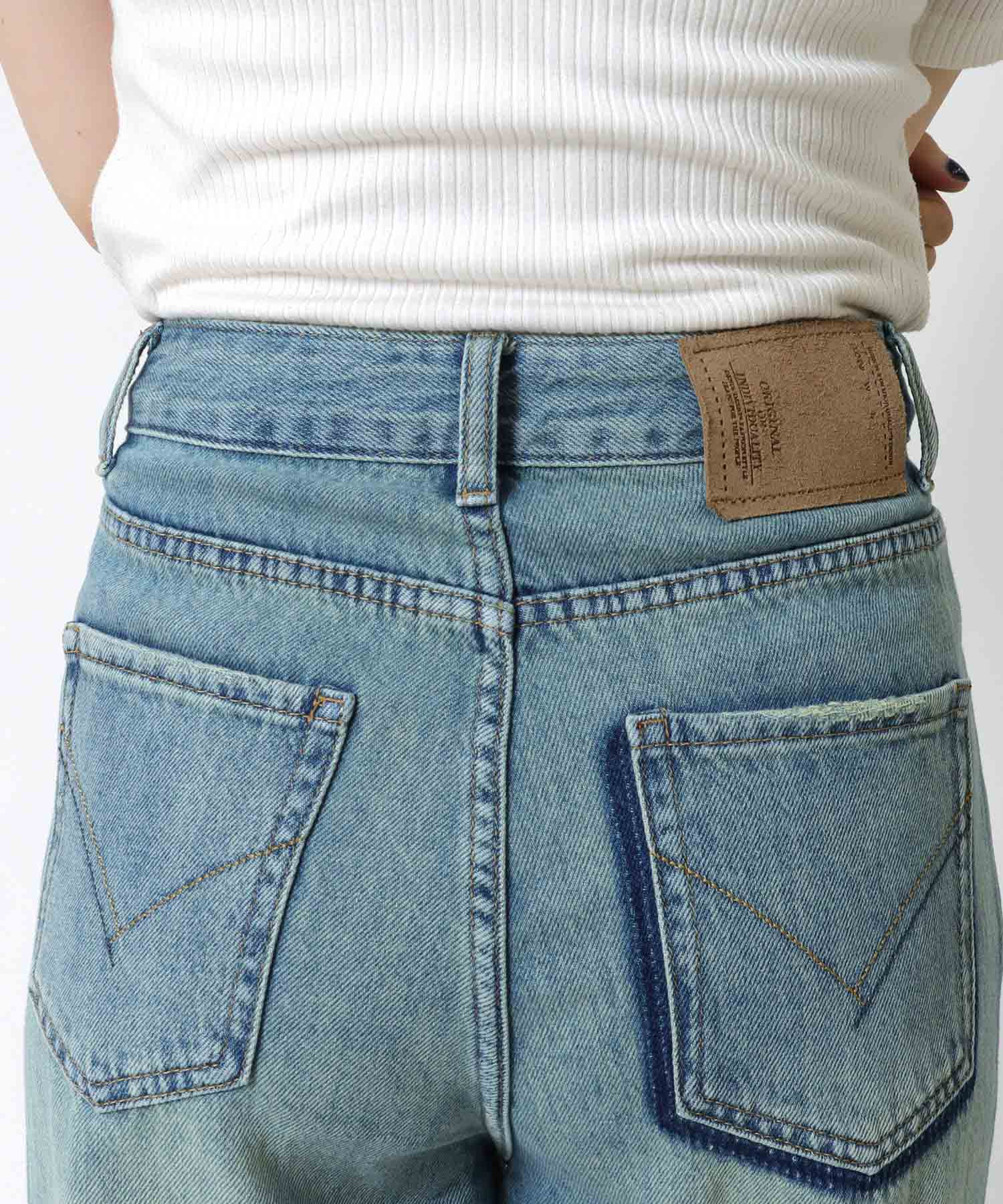 パール付デニムパンツ