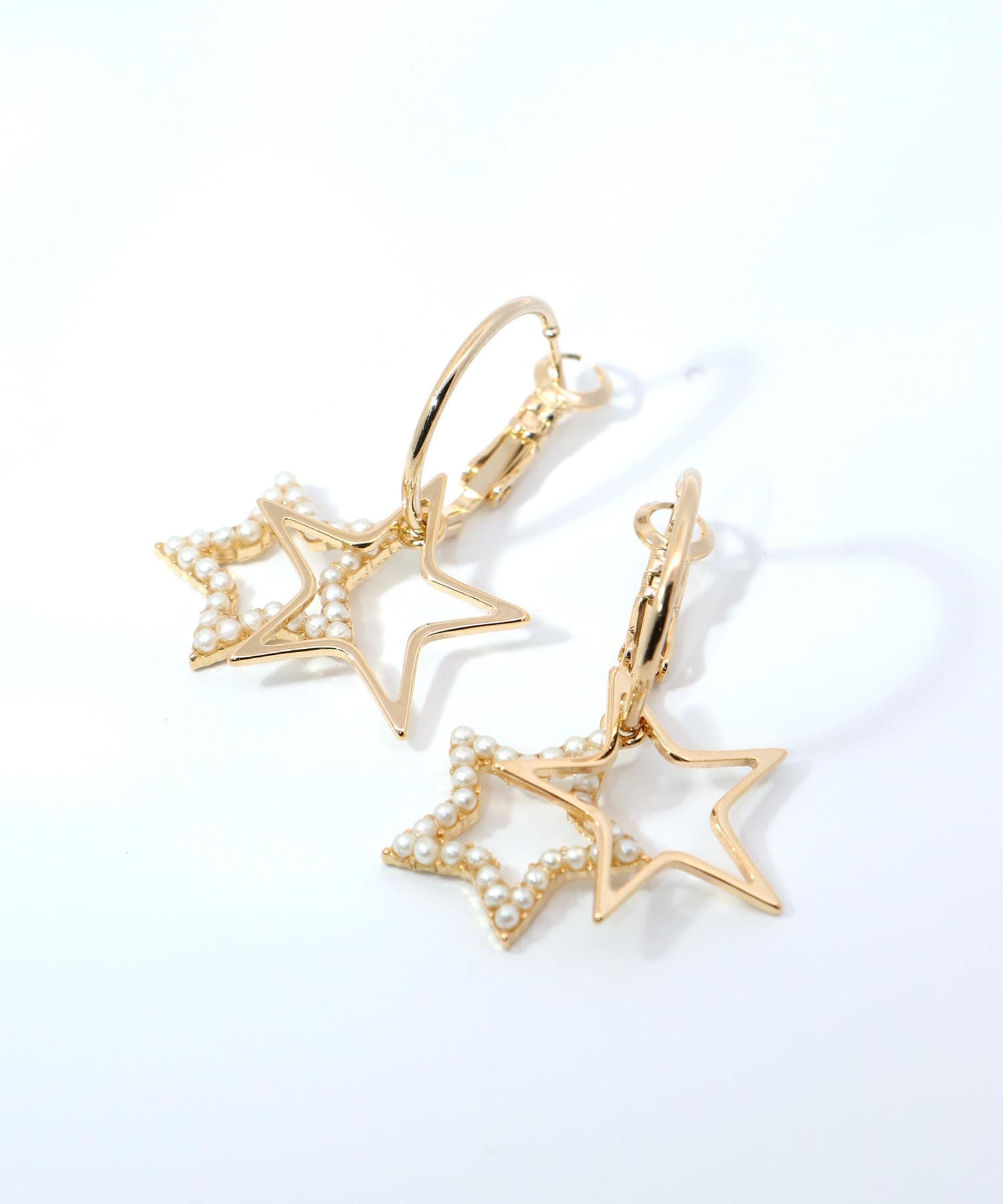 ダブルスターフープピアス