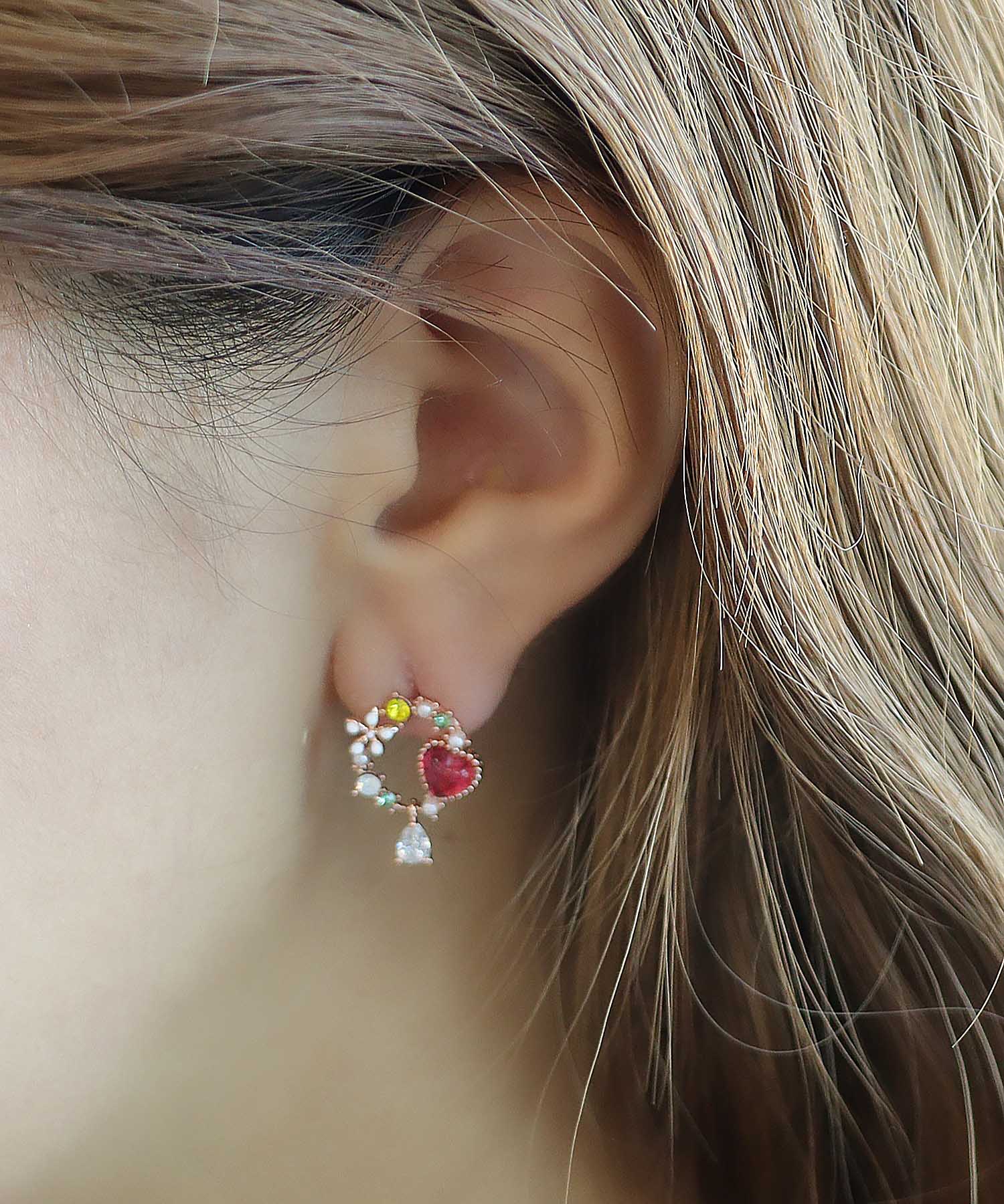 フラワービジュリングピアス | AND ON JIONE STORE（アンドオン