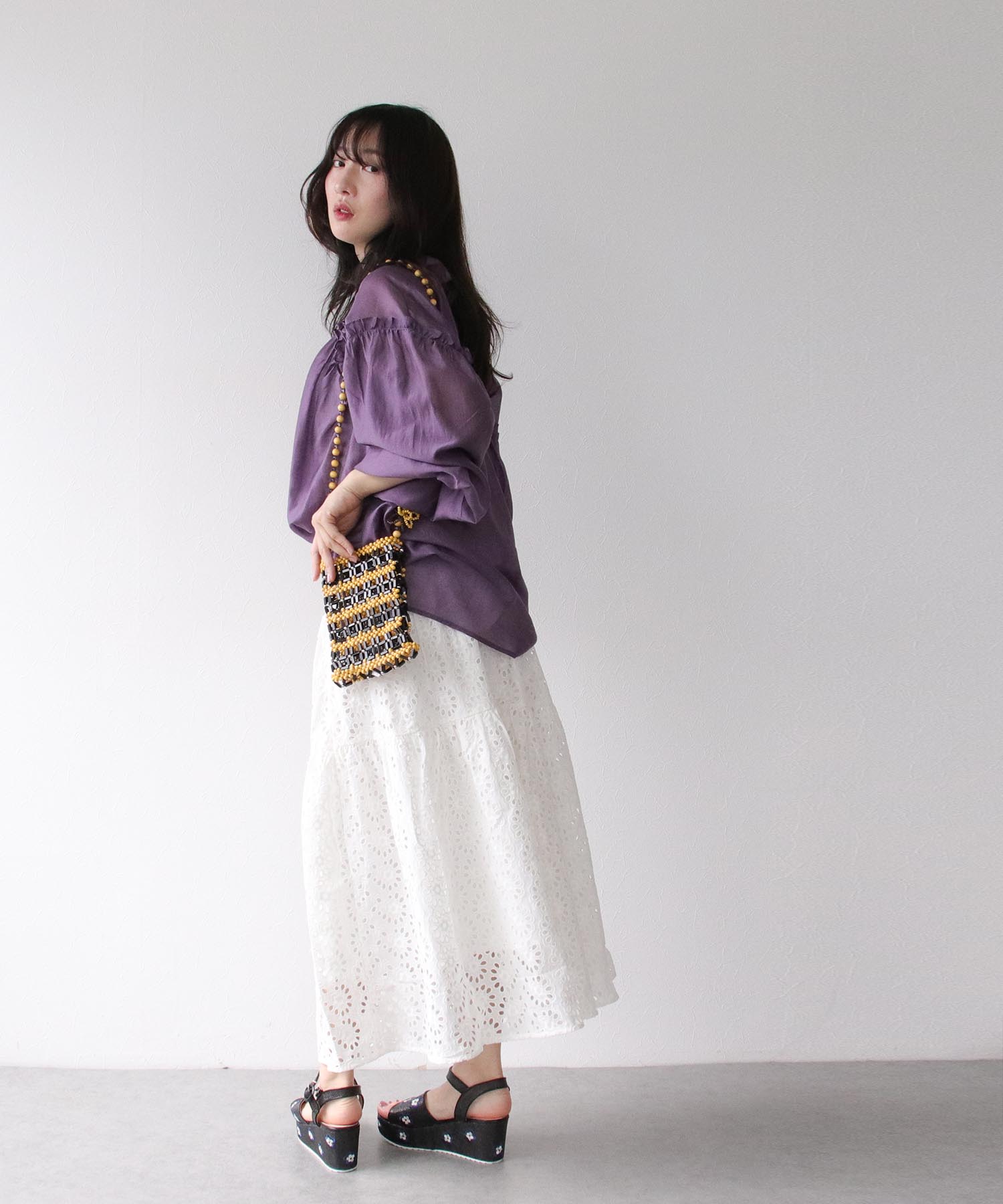 Limue】刺繍ティアードスカート | AND ON JIONE STORE(アンドオン
