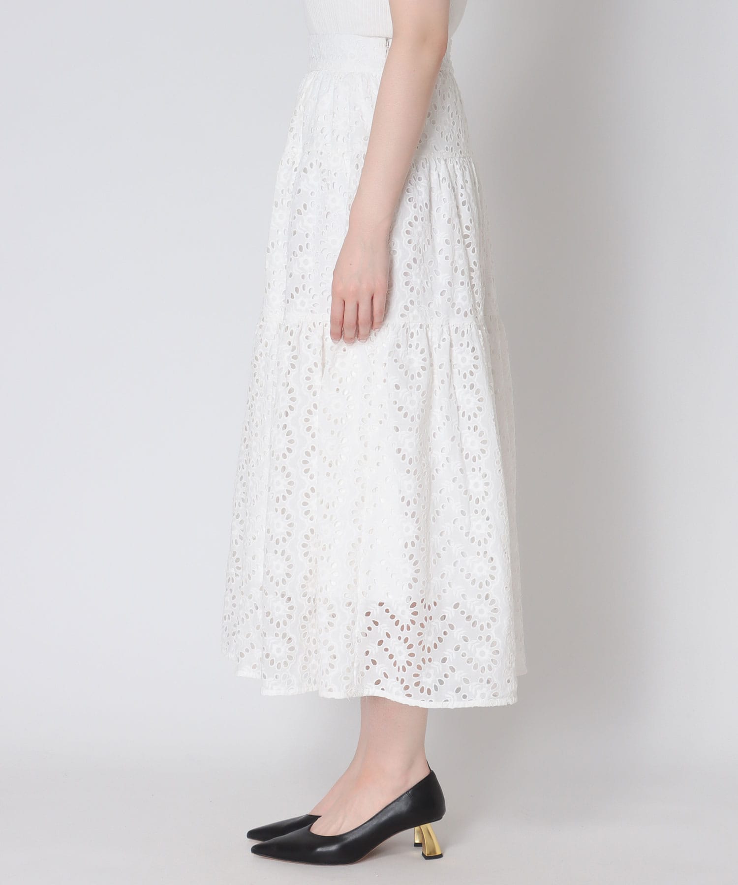 CADUNE アイレット刺繍ティアードスカート プレゼント限定版 www.akema.it