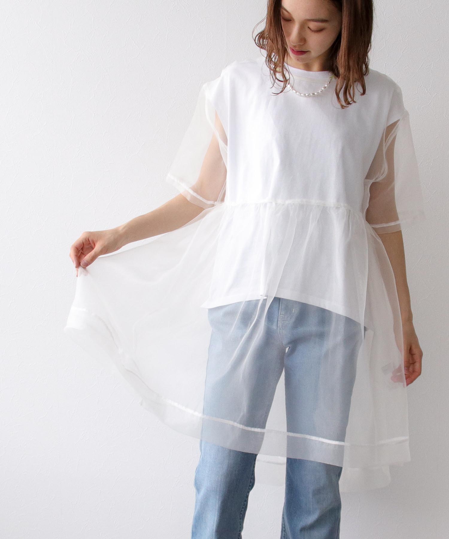 シアーアシメチュニック | AND ON JIONE STORE（アンドオン）ジオン 