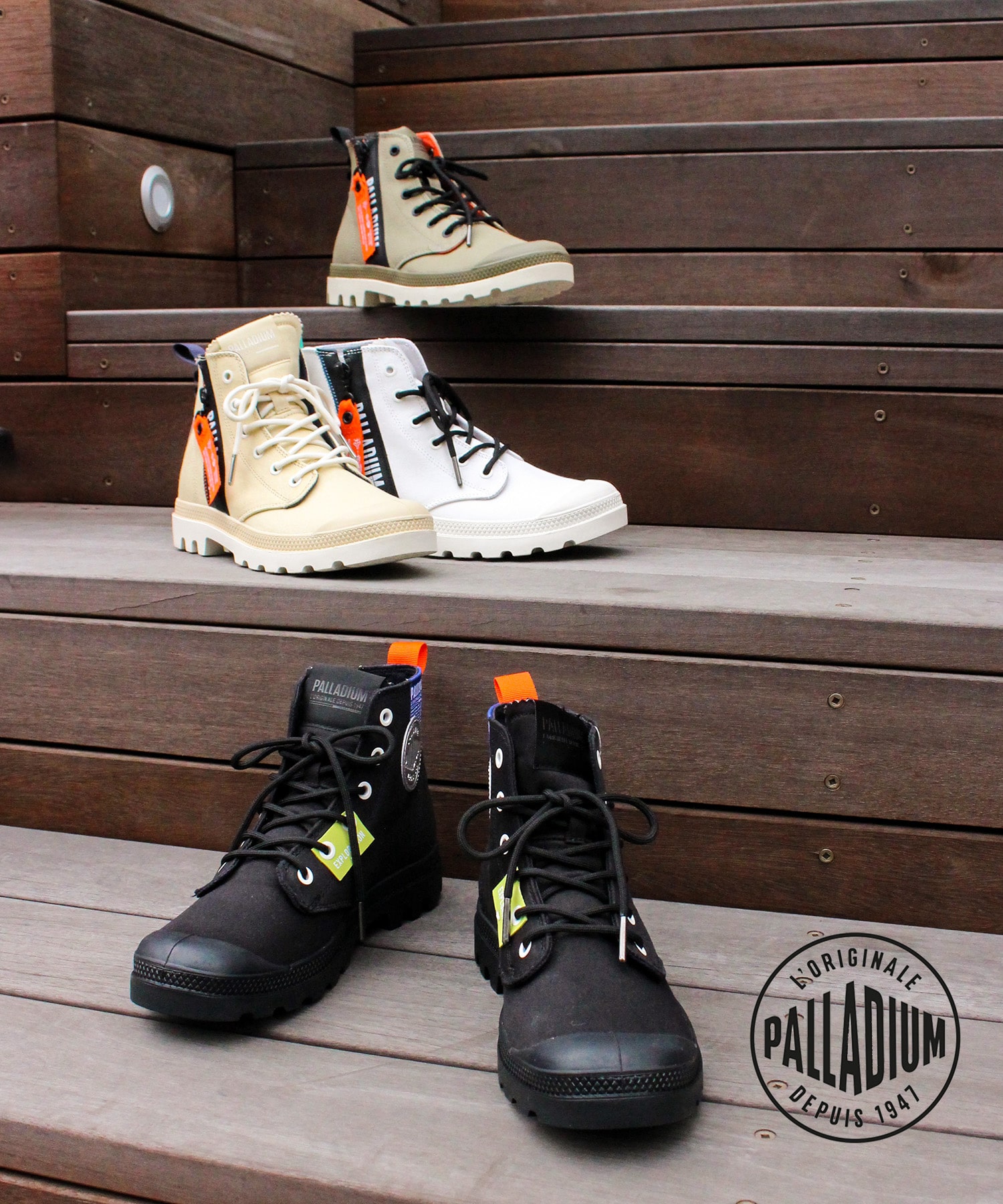 【PALLADIUM】PAMPA HI OUTZIP OVERLAB