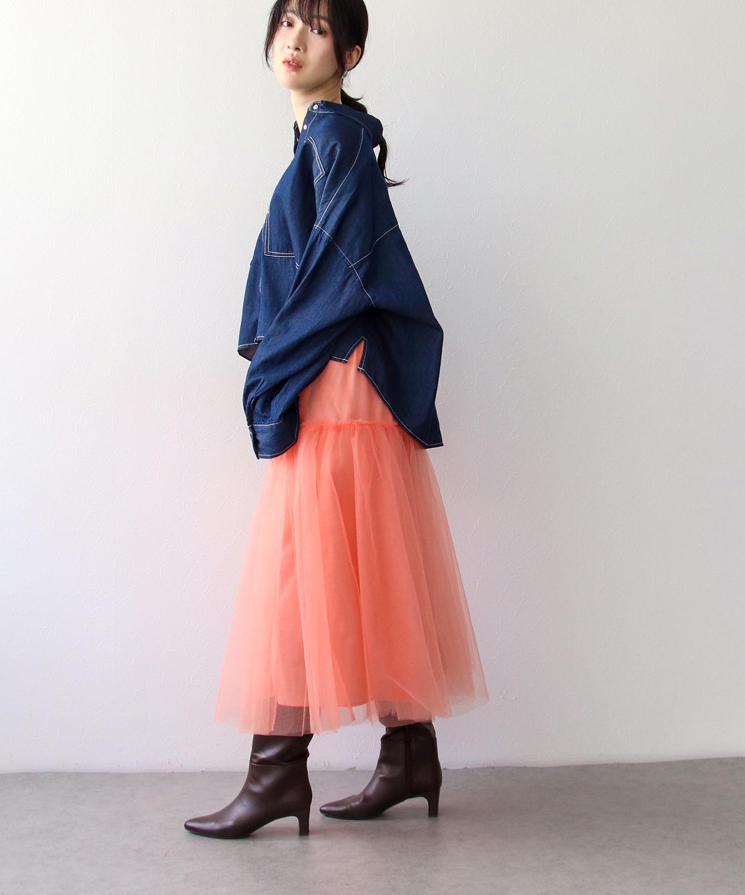 ギャザーチュールスカート | AND ON JIONE STORE(アンドオン)ジオン