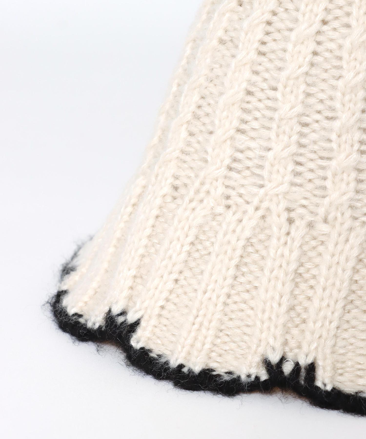 ケーブル編みニットバケットHAT