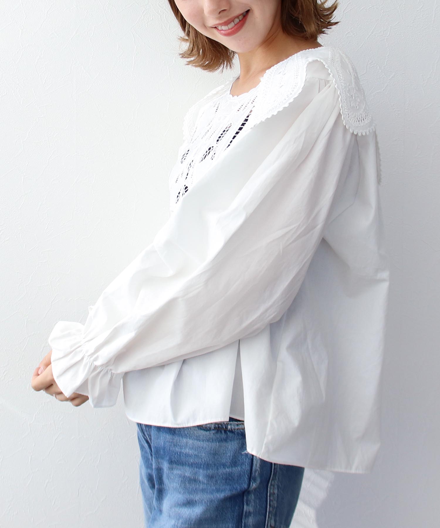 デザインカラーブラウス | AND ON JIONE STORE（アンドオン
