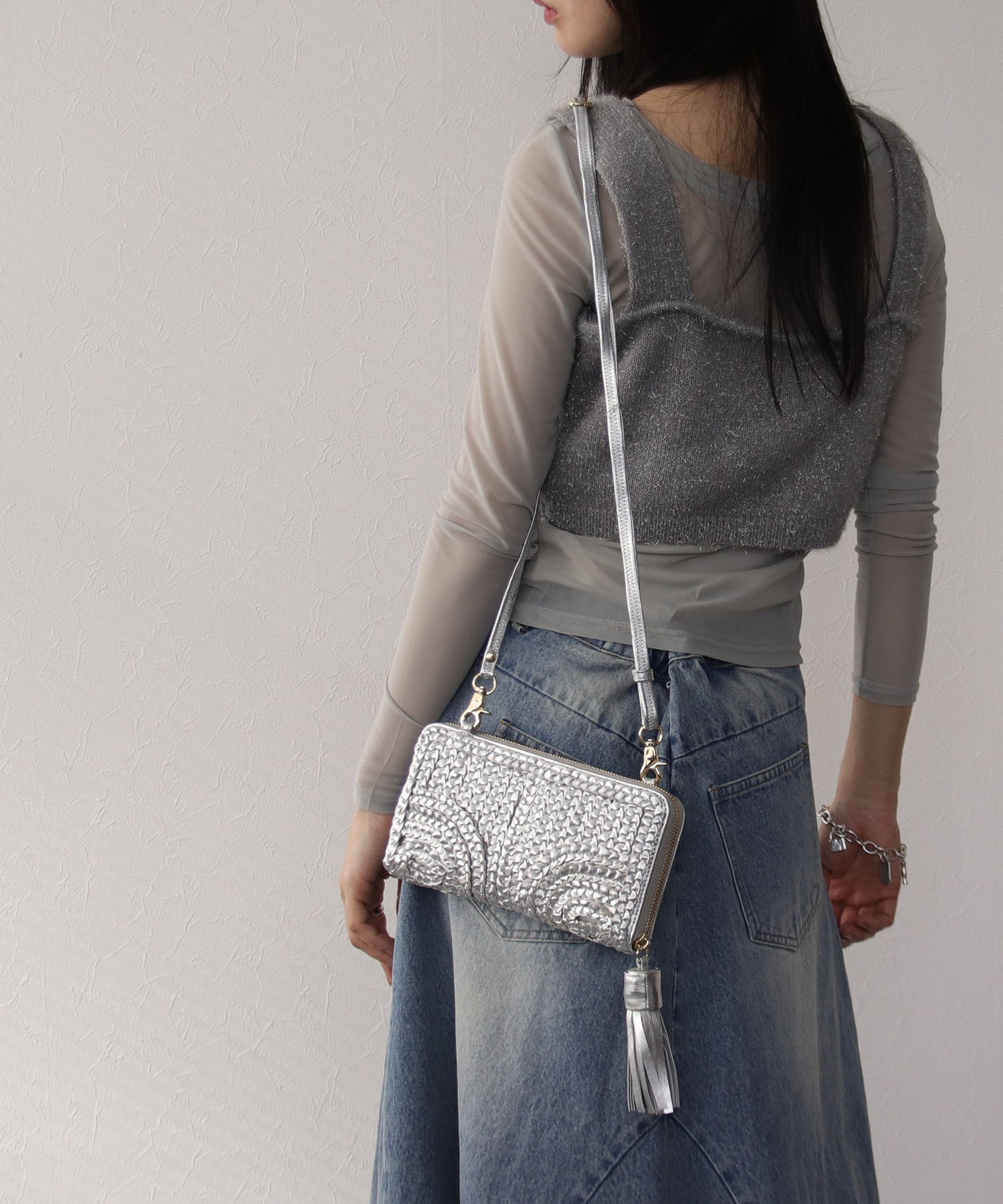 ラムクサリ編みウォレットBAG