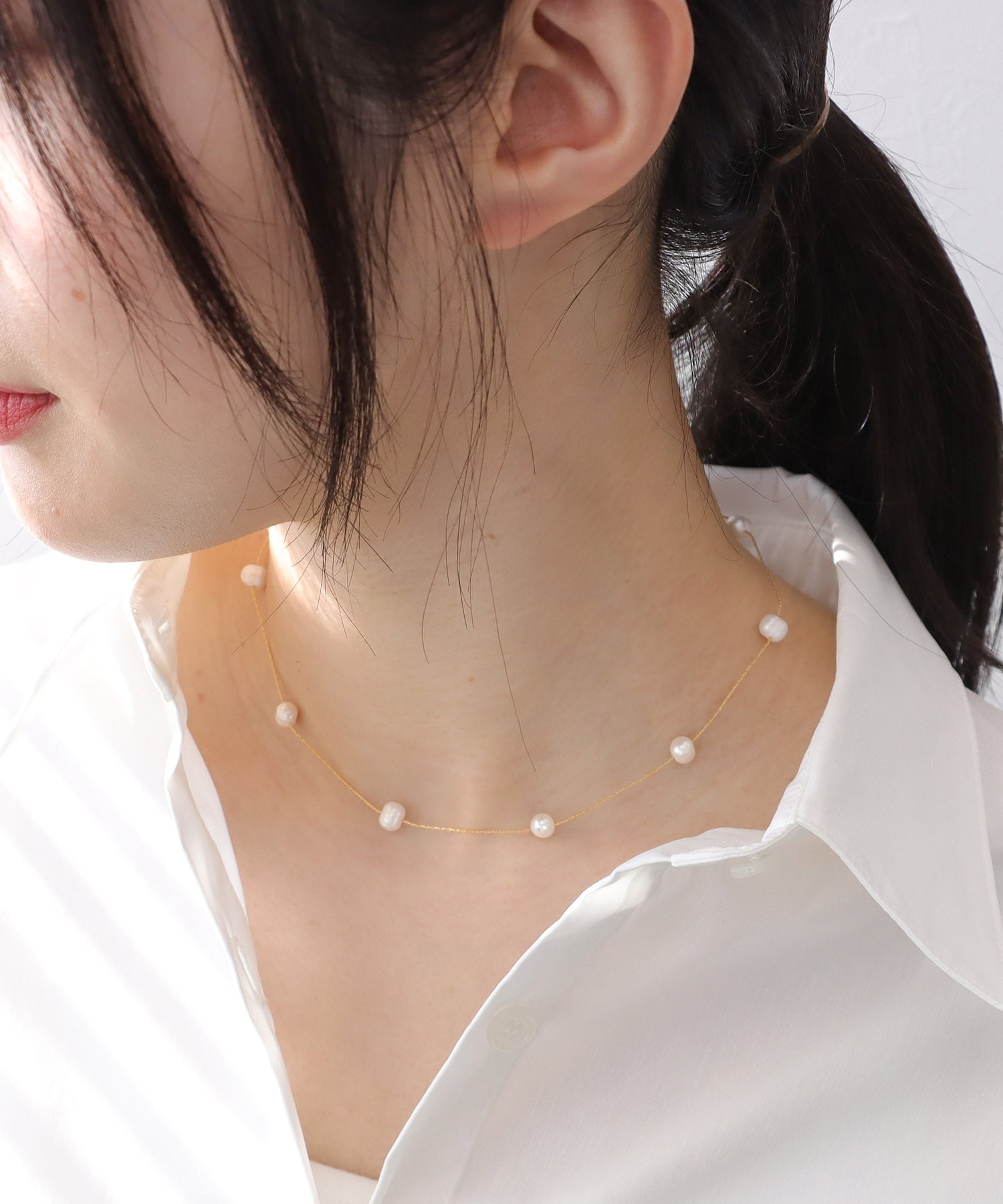 ウォーターパールステーションネックレス | AND ON JIONE STORE