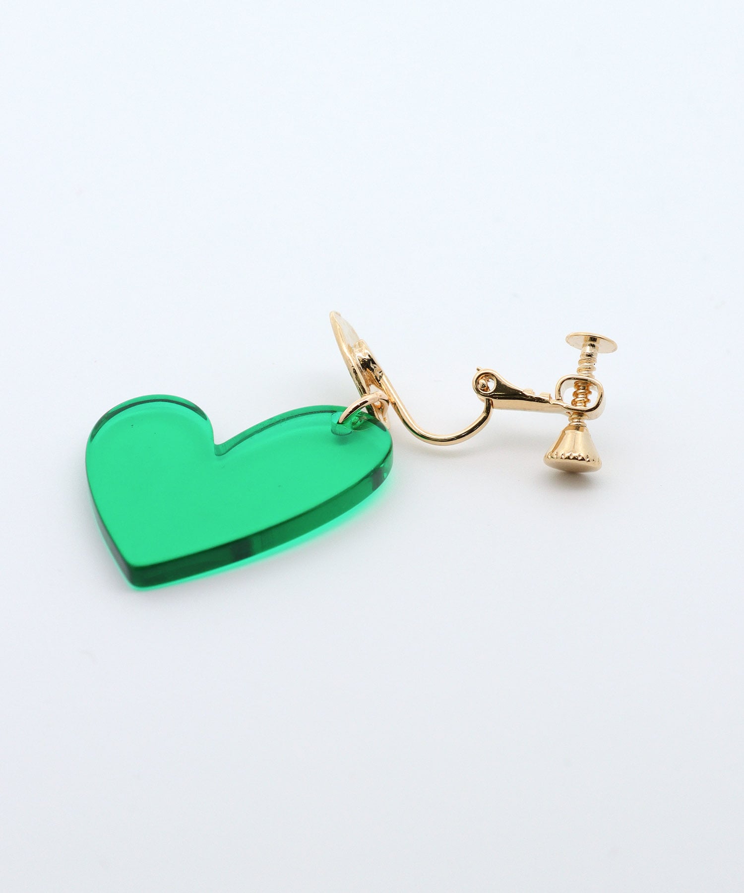 クリアハートイヤリング | AND ON JIONE STORE（アンドオン