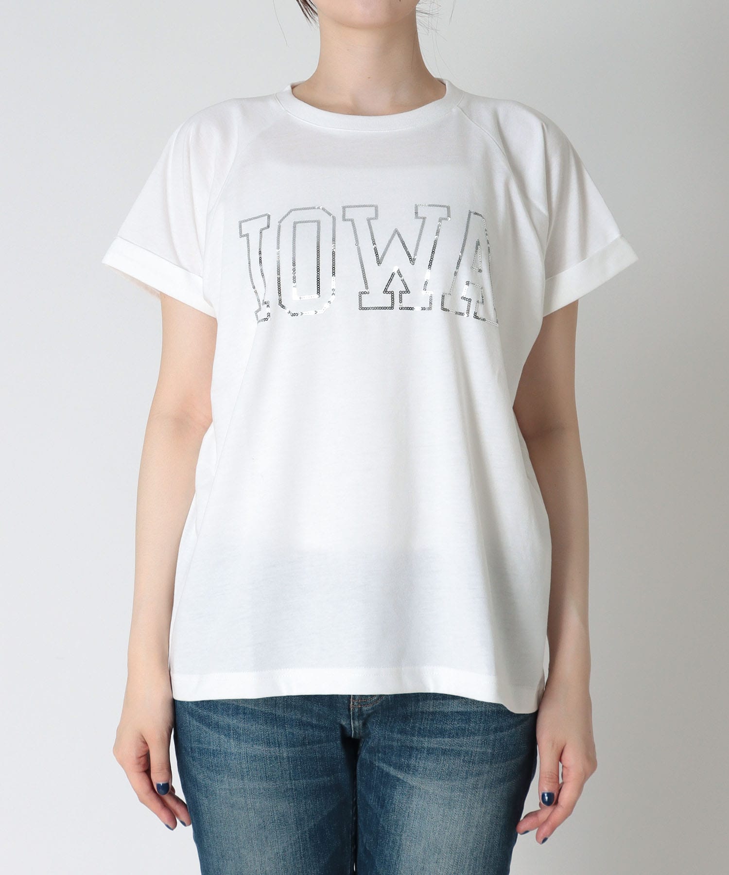 スパンコールロゴドルマンTシャツ | AND ON JIONE STORE