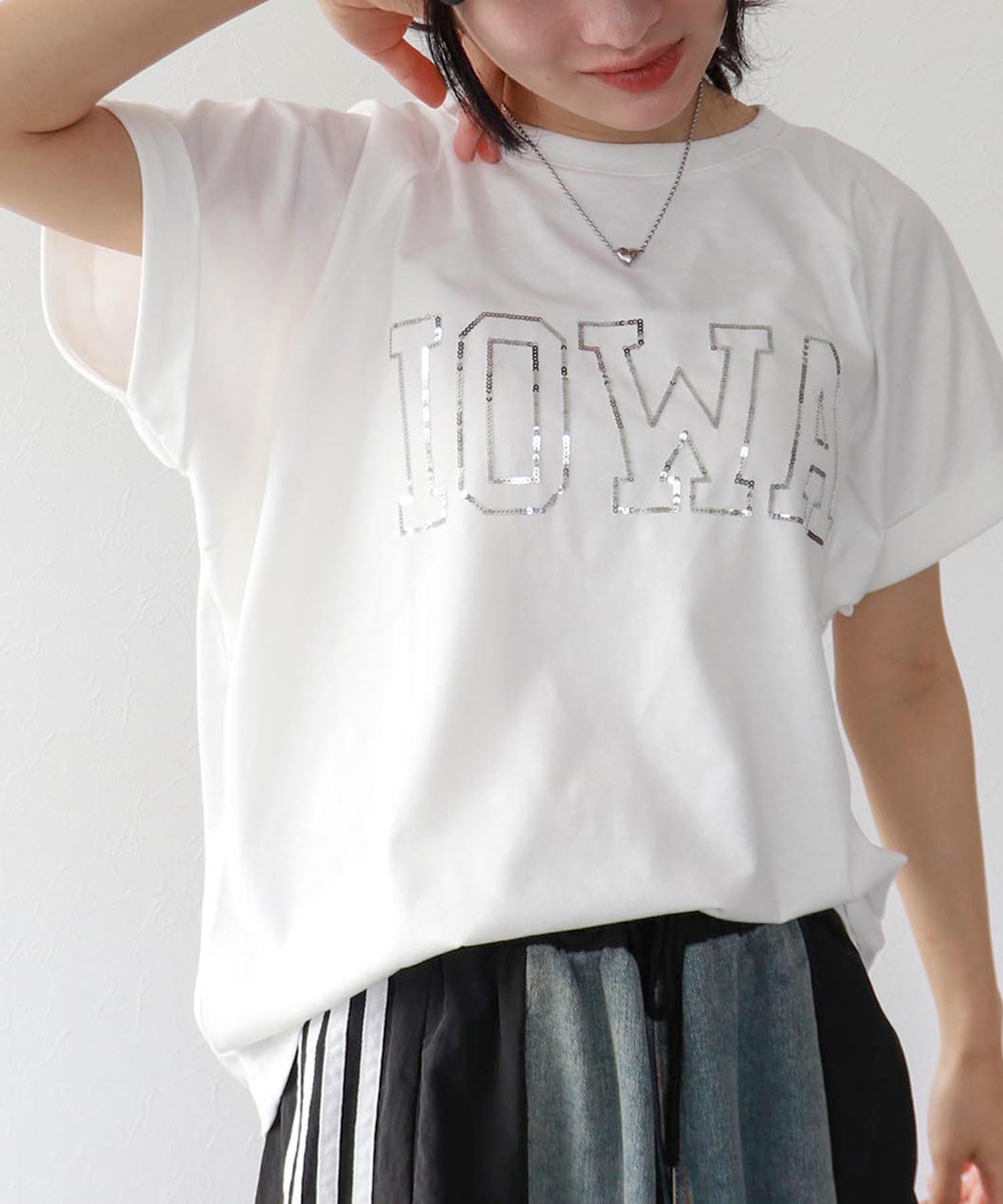 大人気の スパンコールロゴドルマンTシャツ | AND ON JIONE STORE トップス