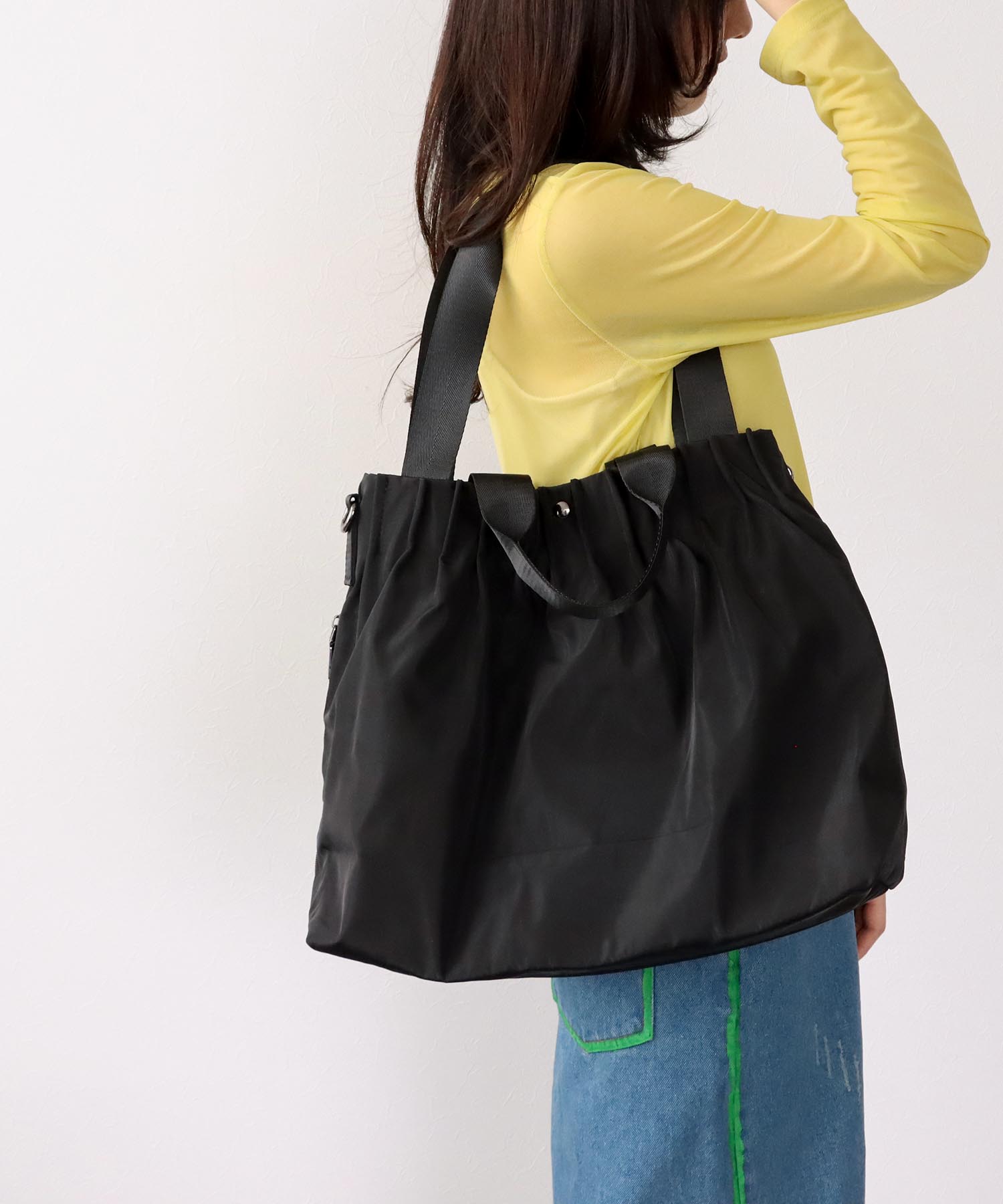 タックプリーツナイロン３WAY BAG