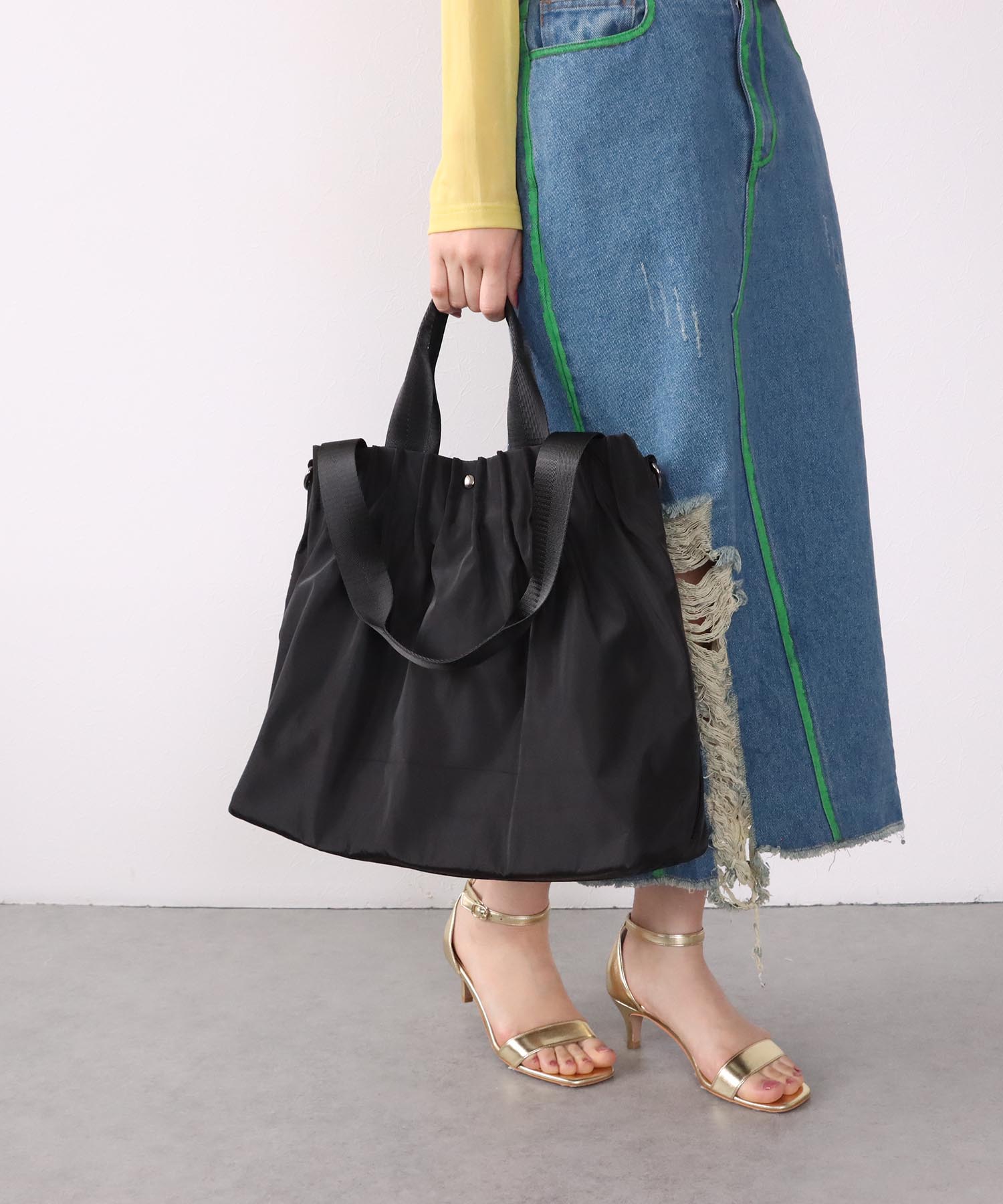 タックプリーツナイロン３WAY BAG
