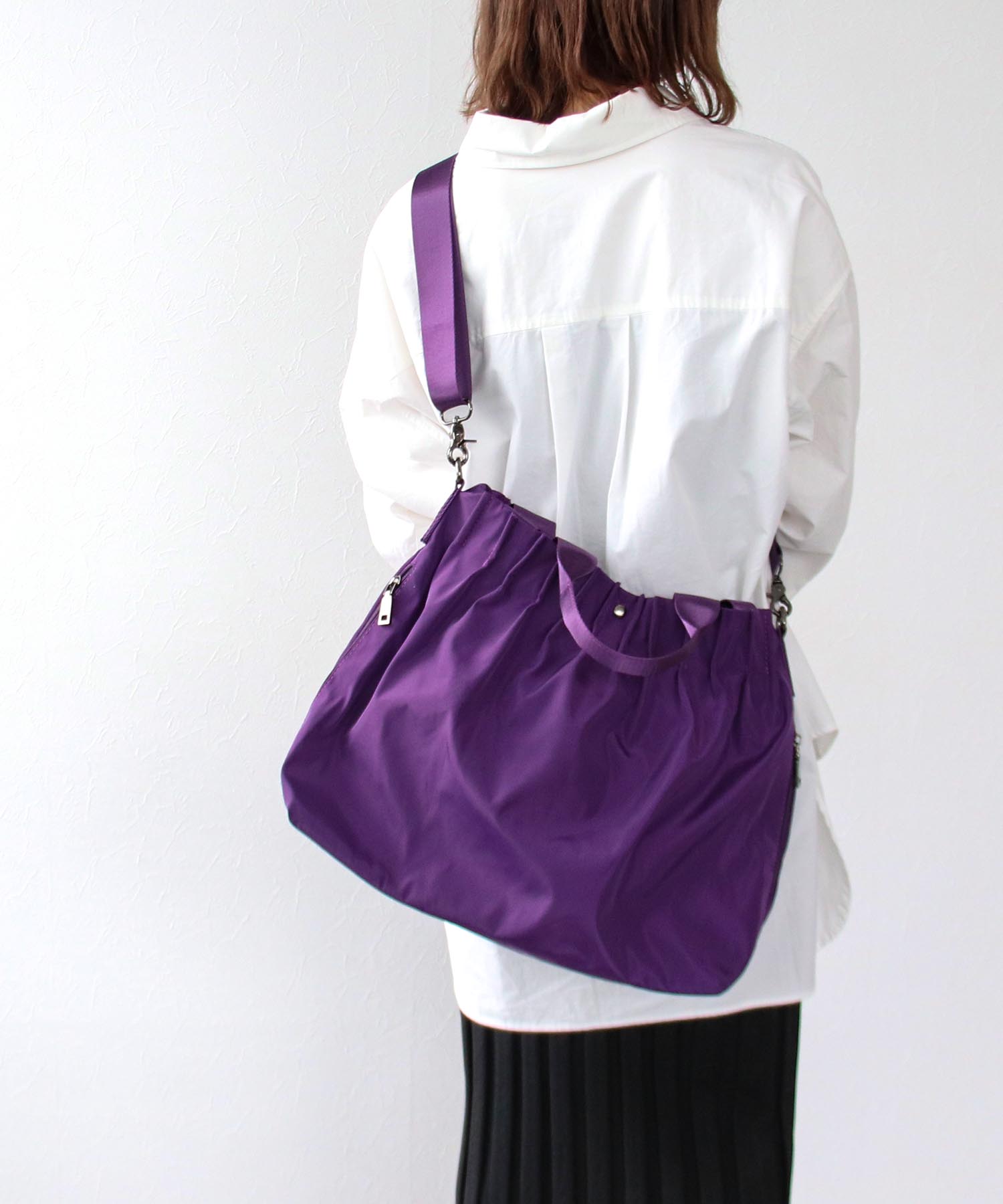 タックプリーツナイロン３WAY BAG