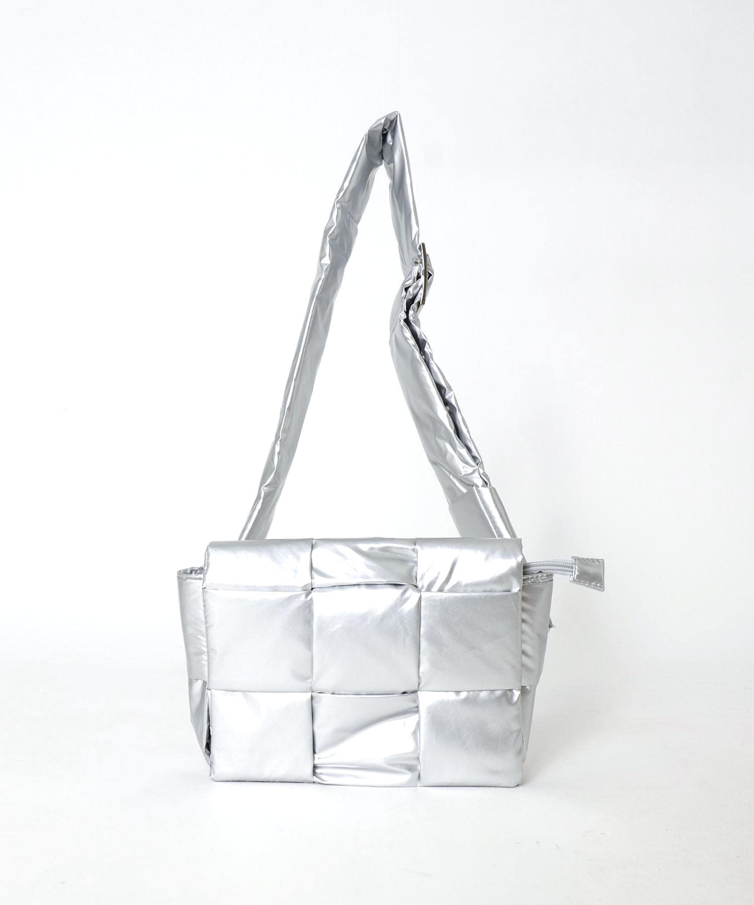 メタリックナイロンメッシュショルダーBAG
