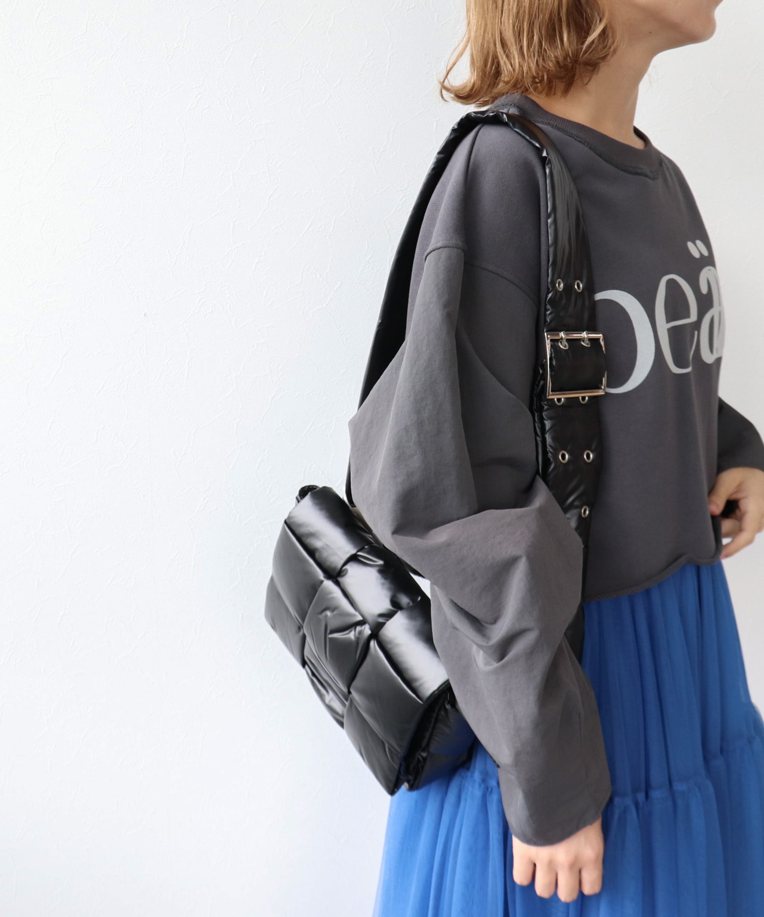 メタリックナイロンメッシュショルダーBAG