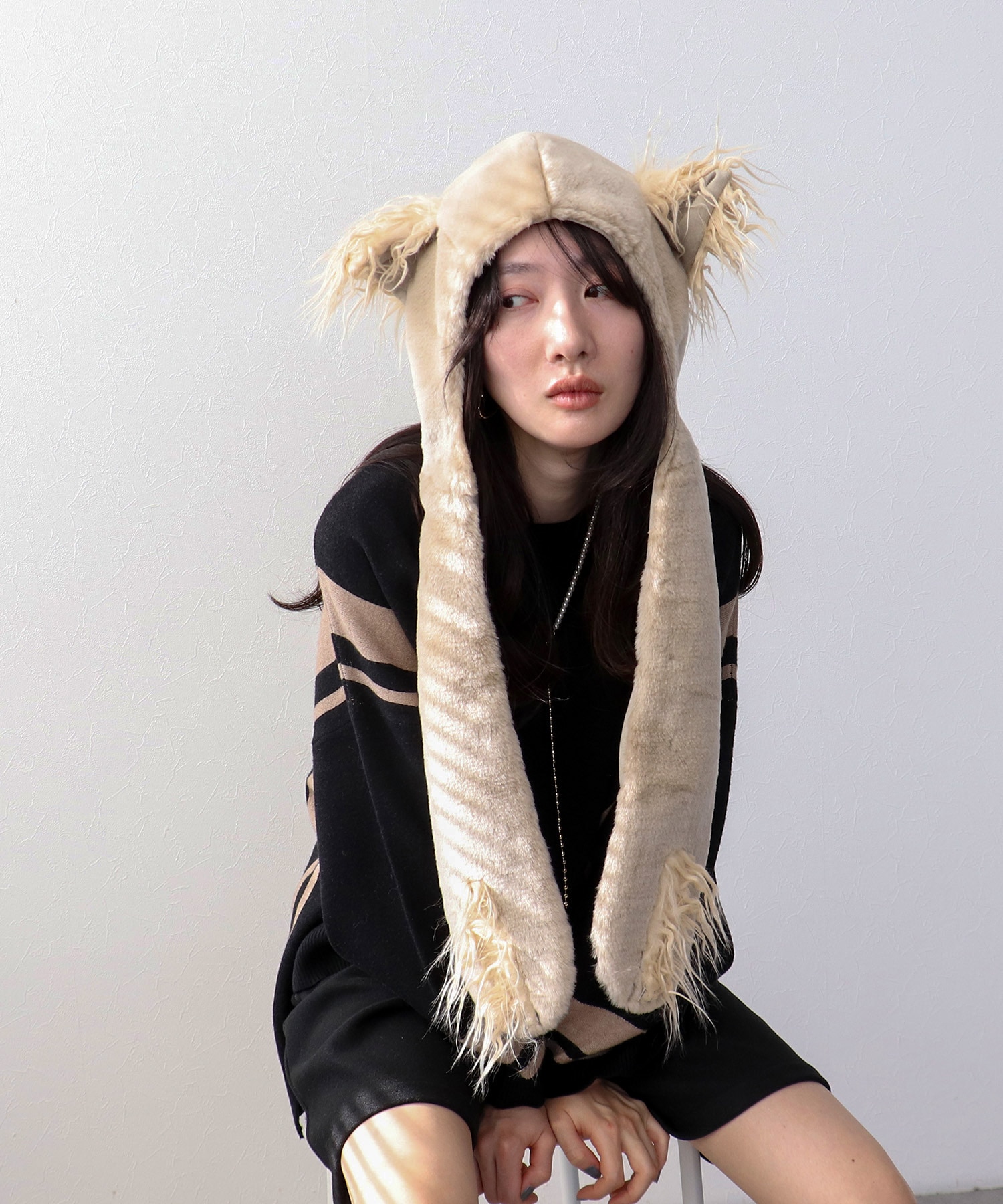 正規激安 一部店舗・WEB限定＞ヤマネコフード | AND ON JIONE STORE マフラー・スヌード