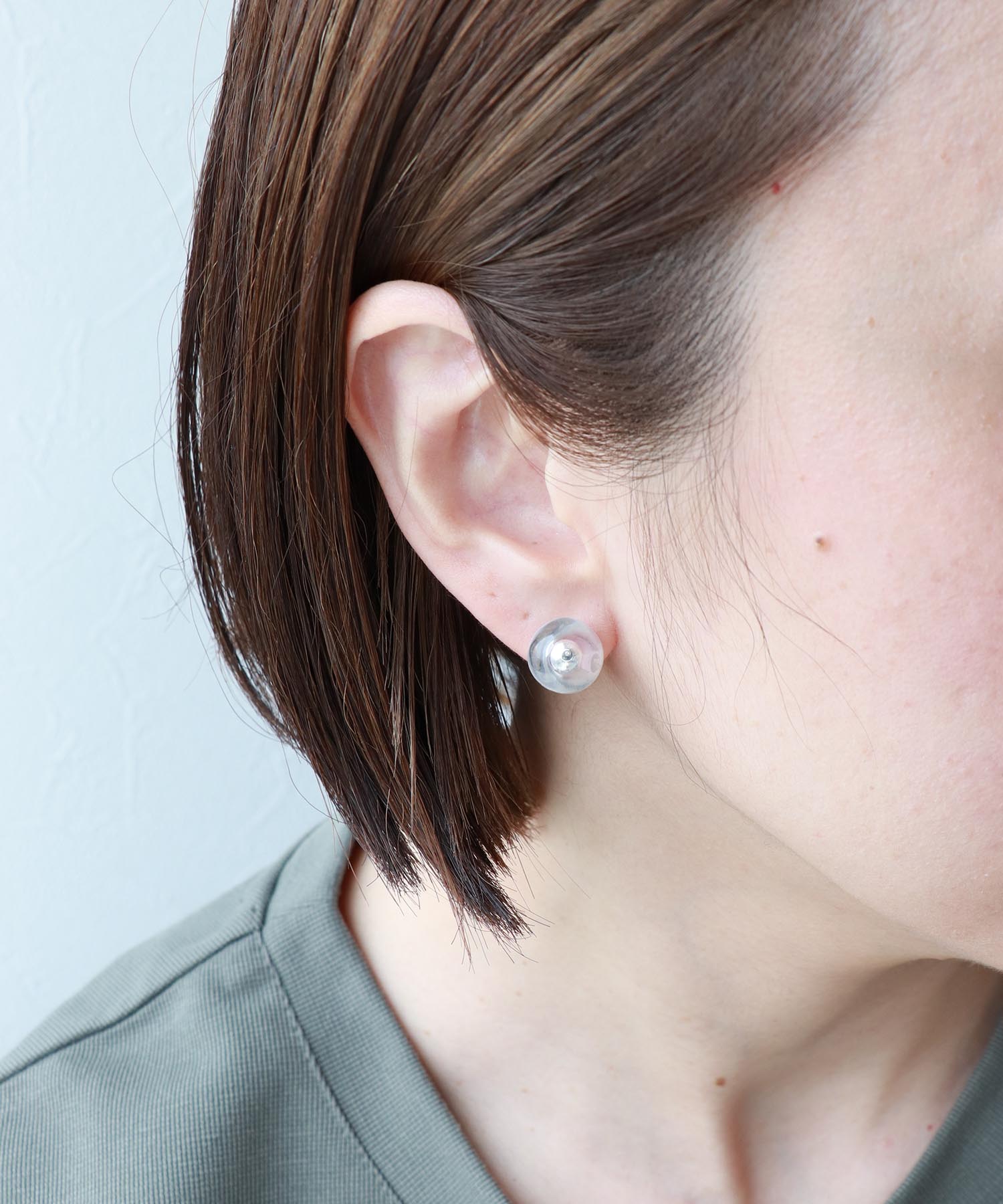 クリアボールキャッチステンレスピアス