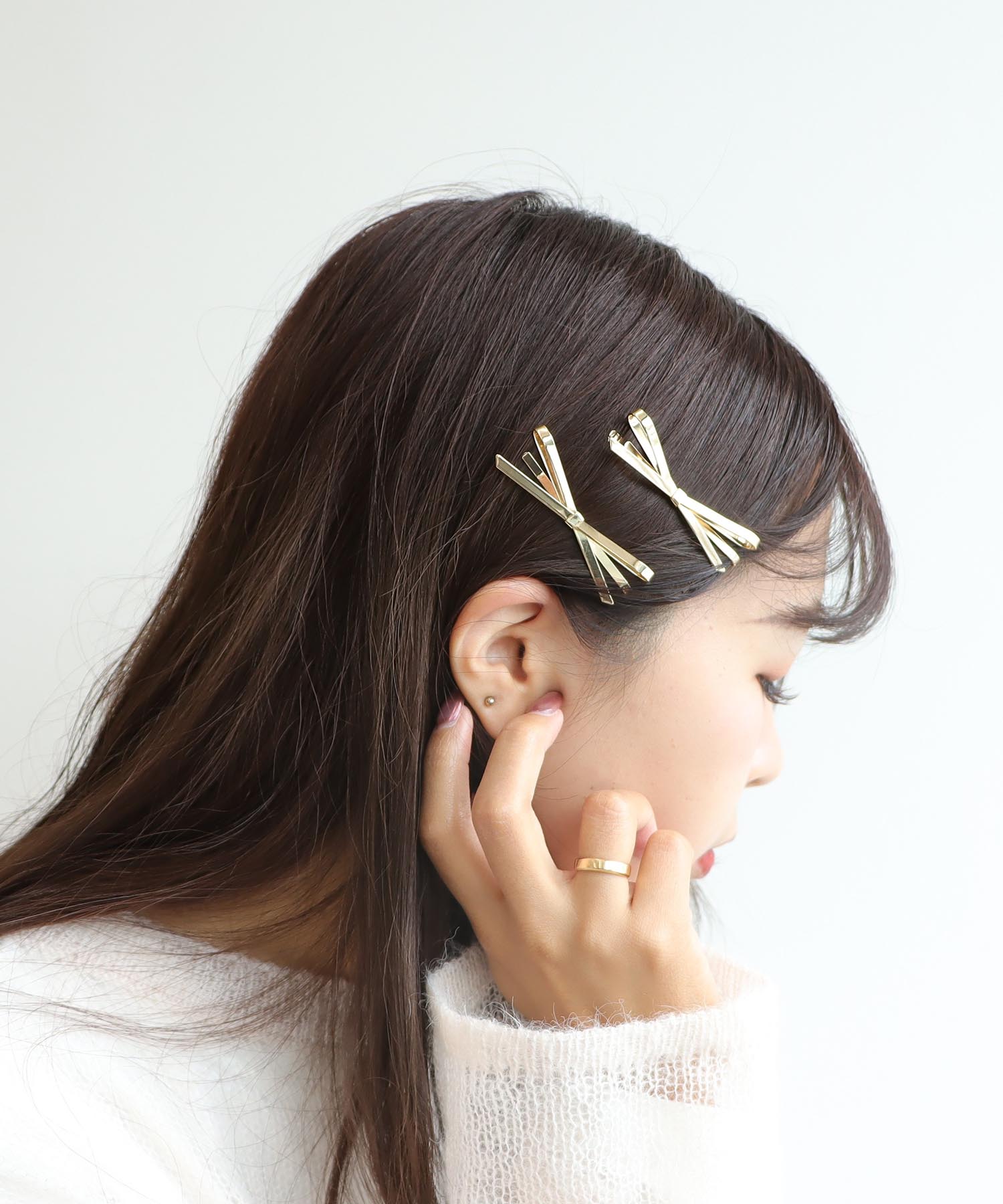 メタルリボンヘアピン