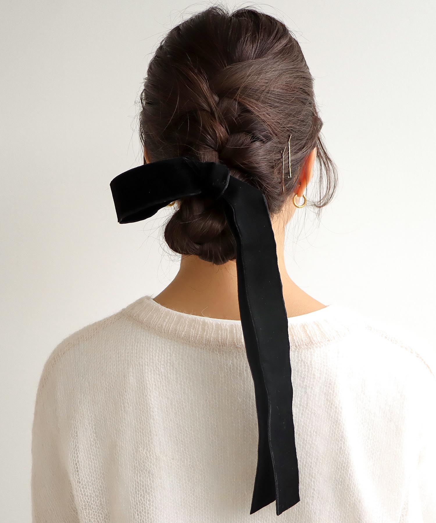 ベロアリボンヘアゴム