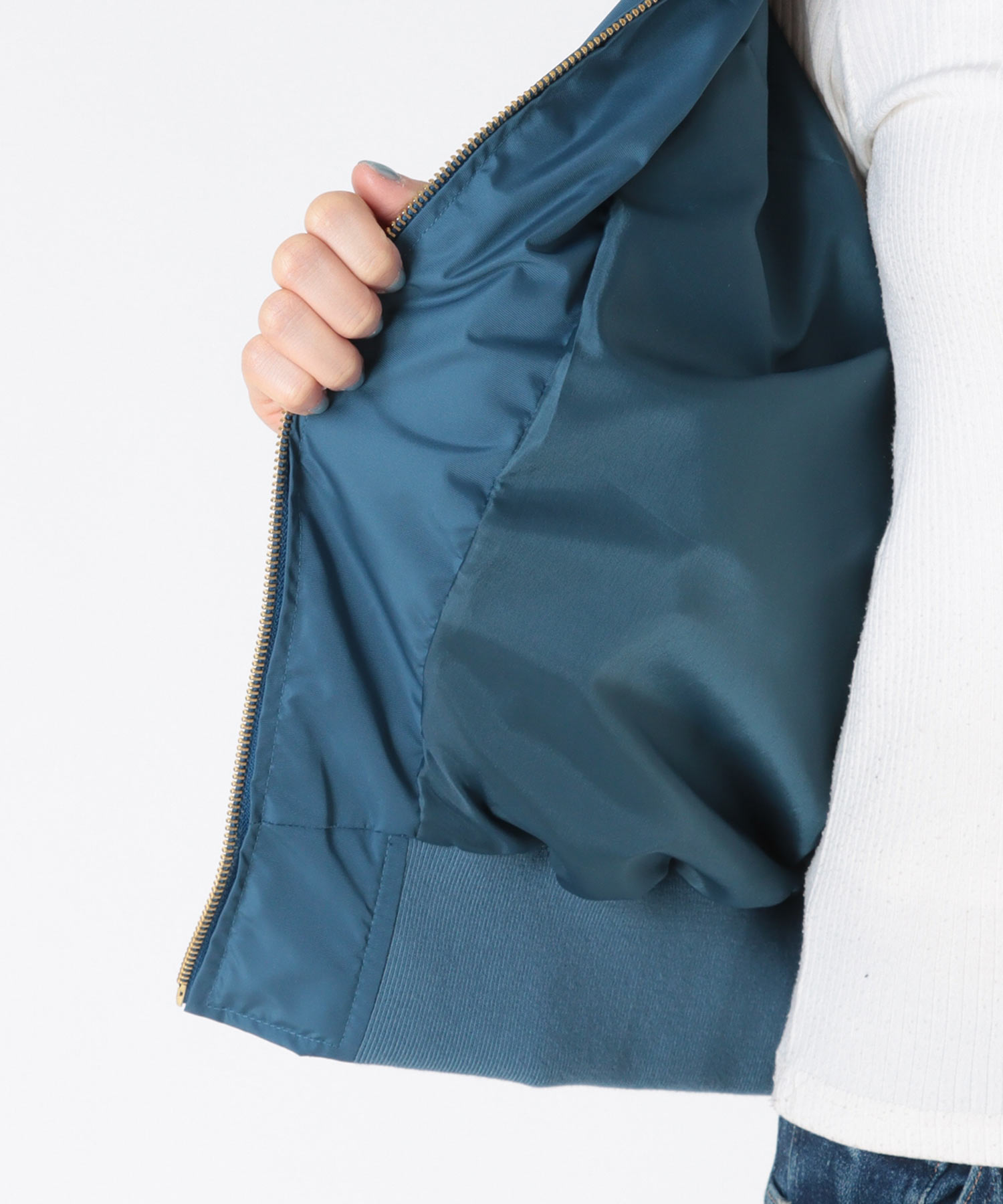FORMO】フォルモ ウォッシャブル ライトブルゾン ジャケット size2