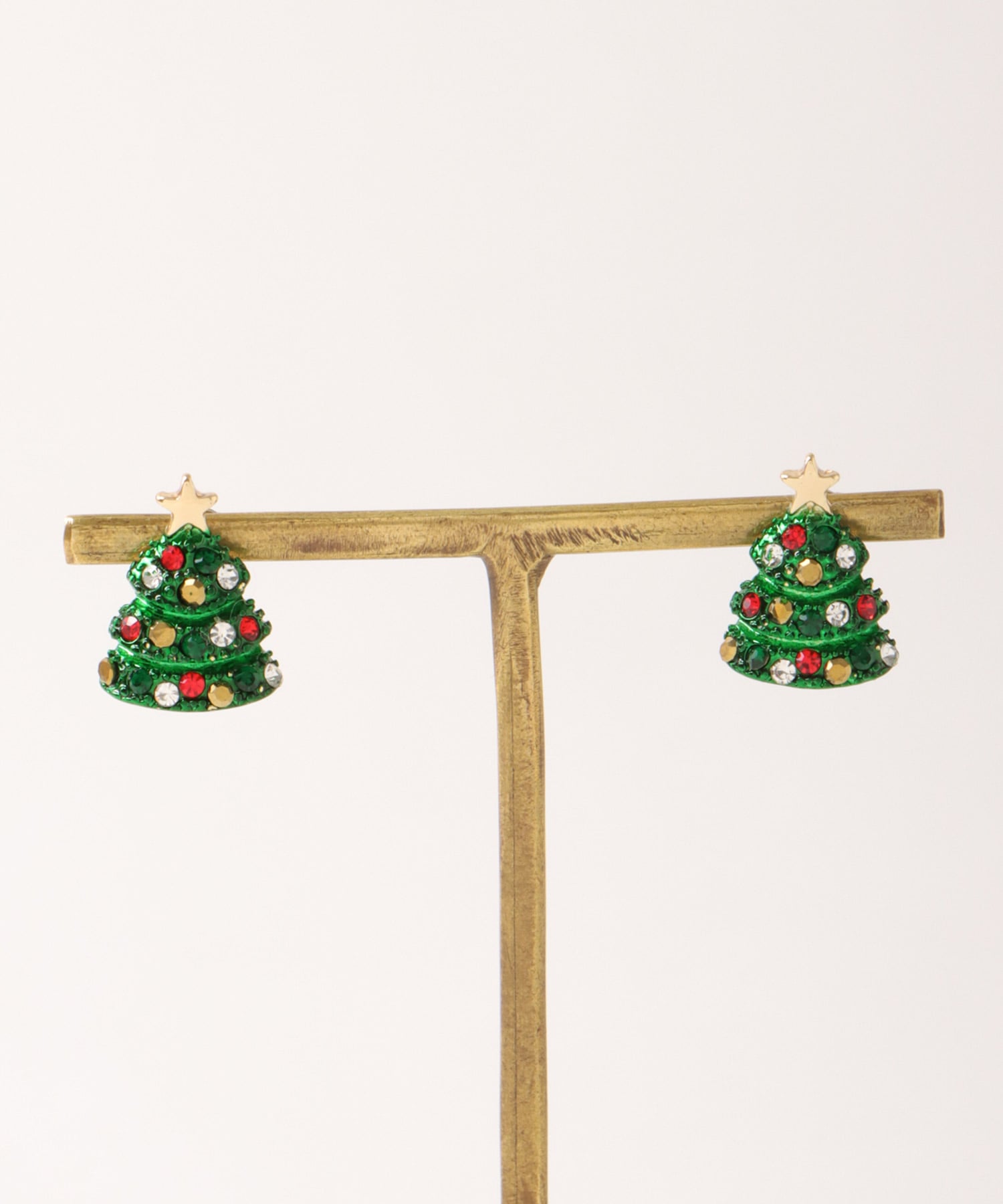 クリスマスツリーピアス