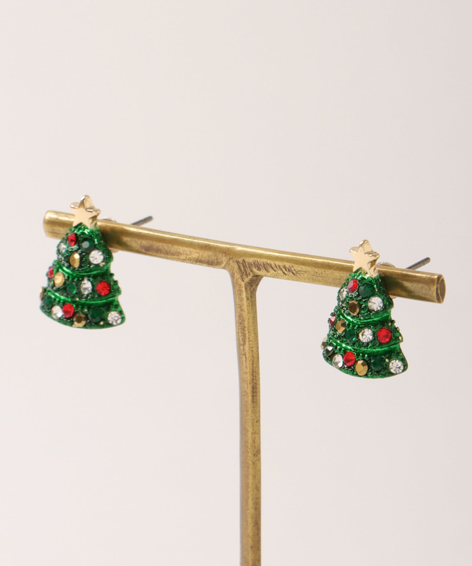 クリスマスツリーピアス