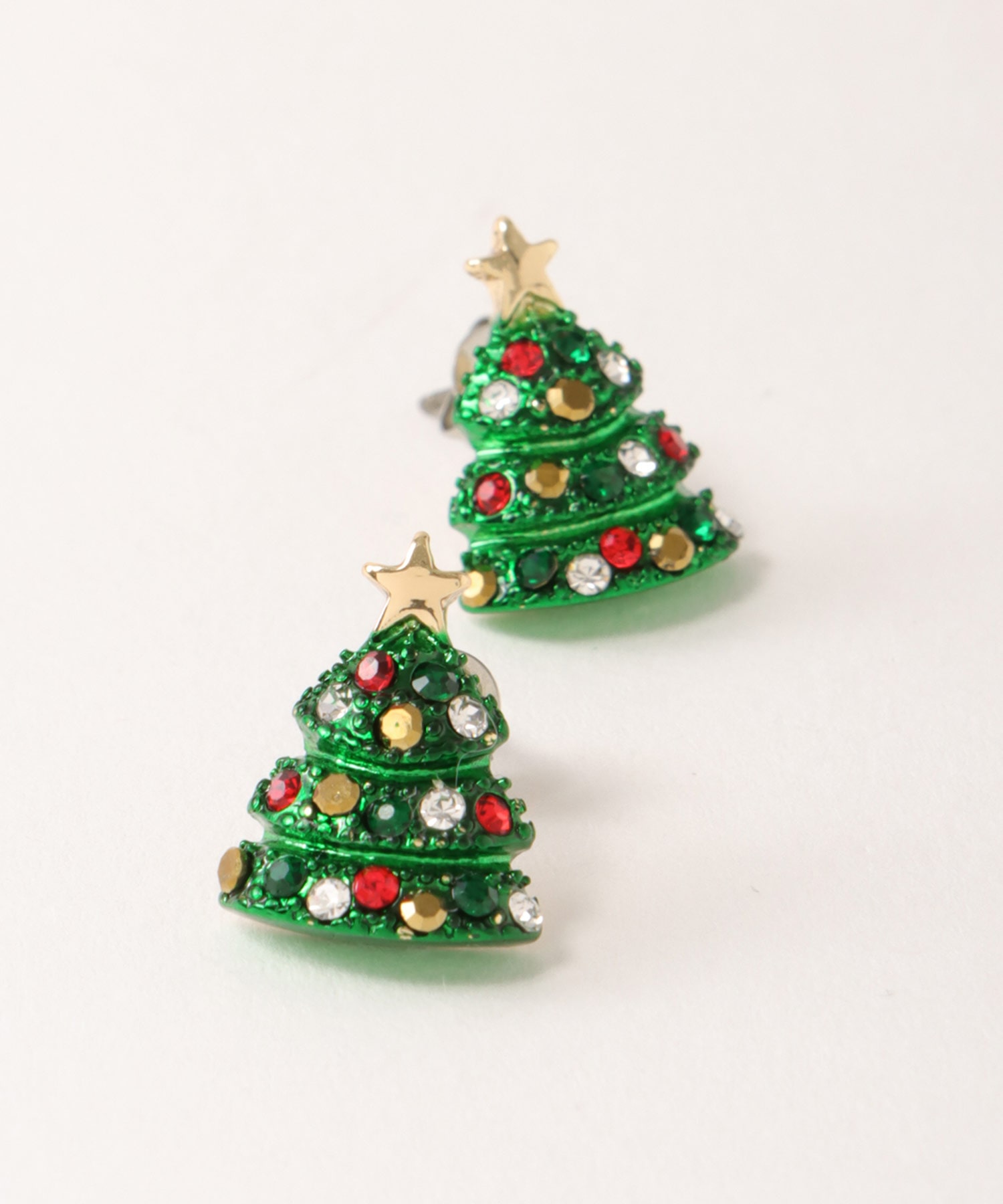 クリスマスツリーピアス