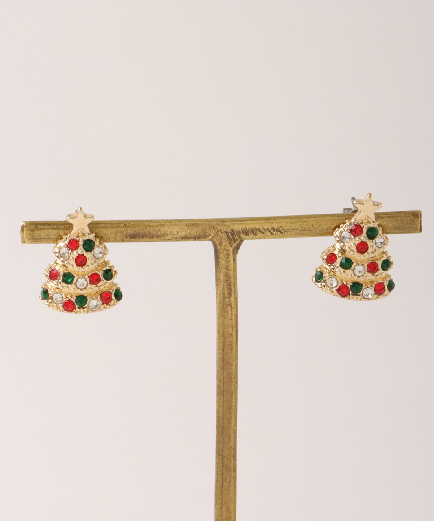 クリスマスツリーピアス