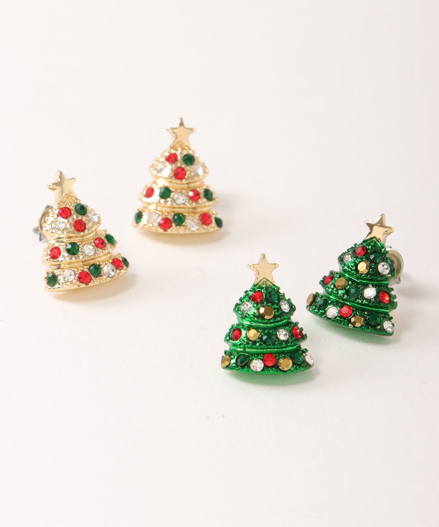 クリスマスツリーピアス