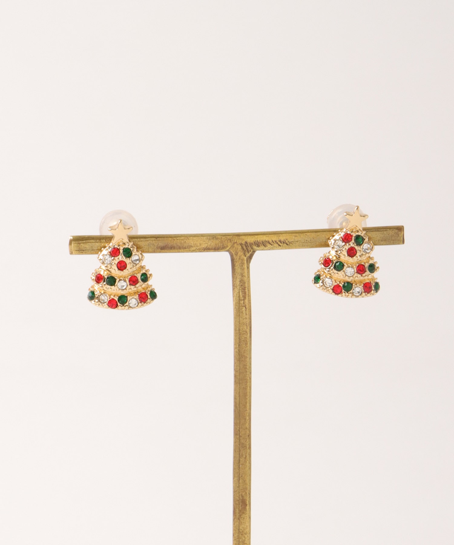 クリスマスツリーイヤリング