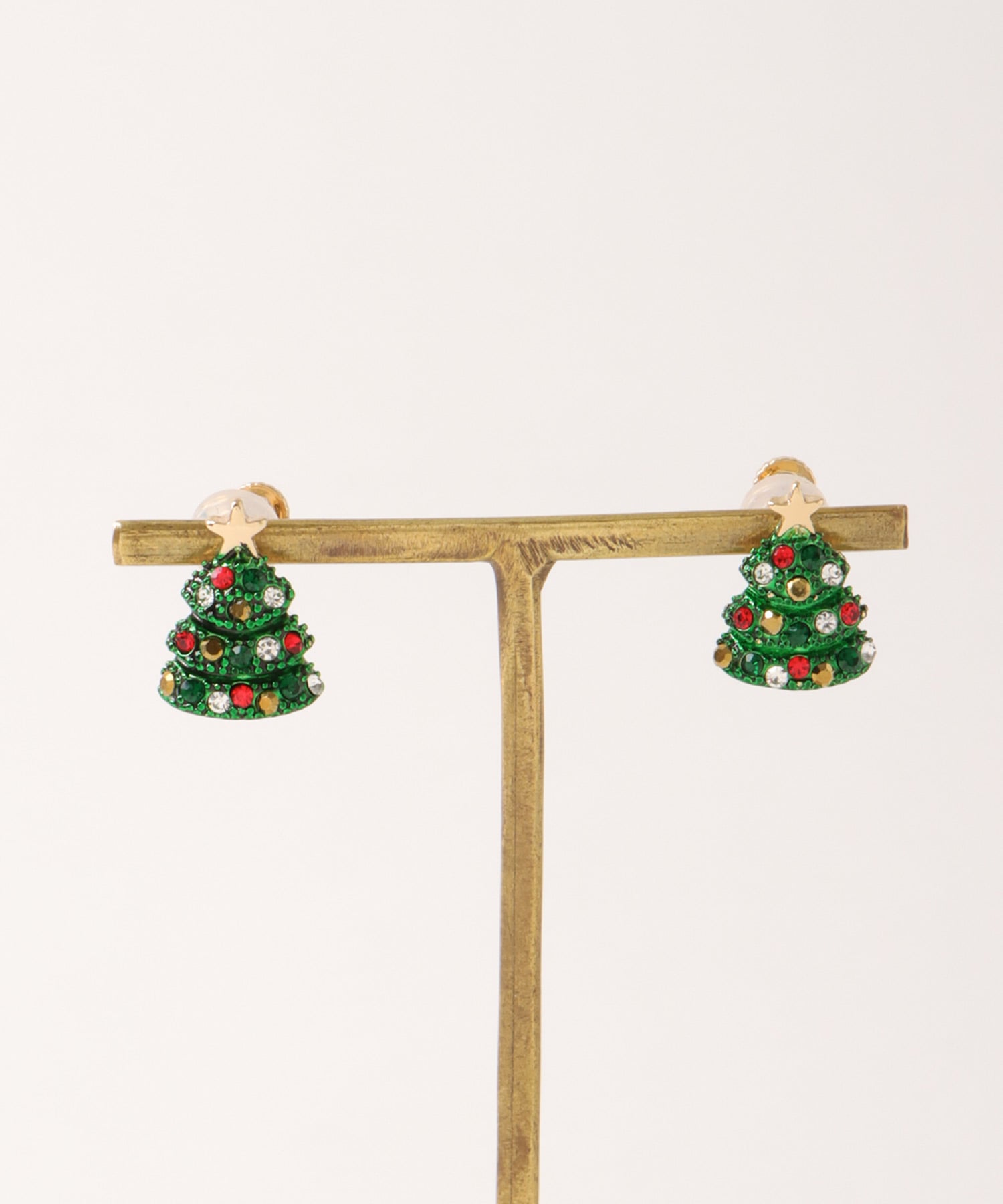 クリスマスツリーイヤリング