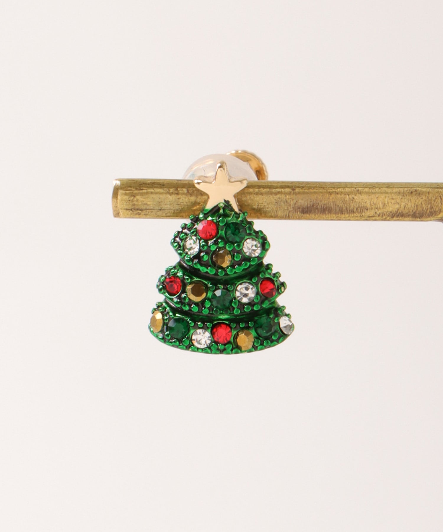 クリスマスツリーイヤリング