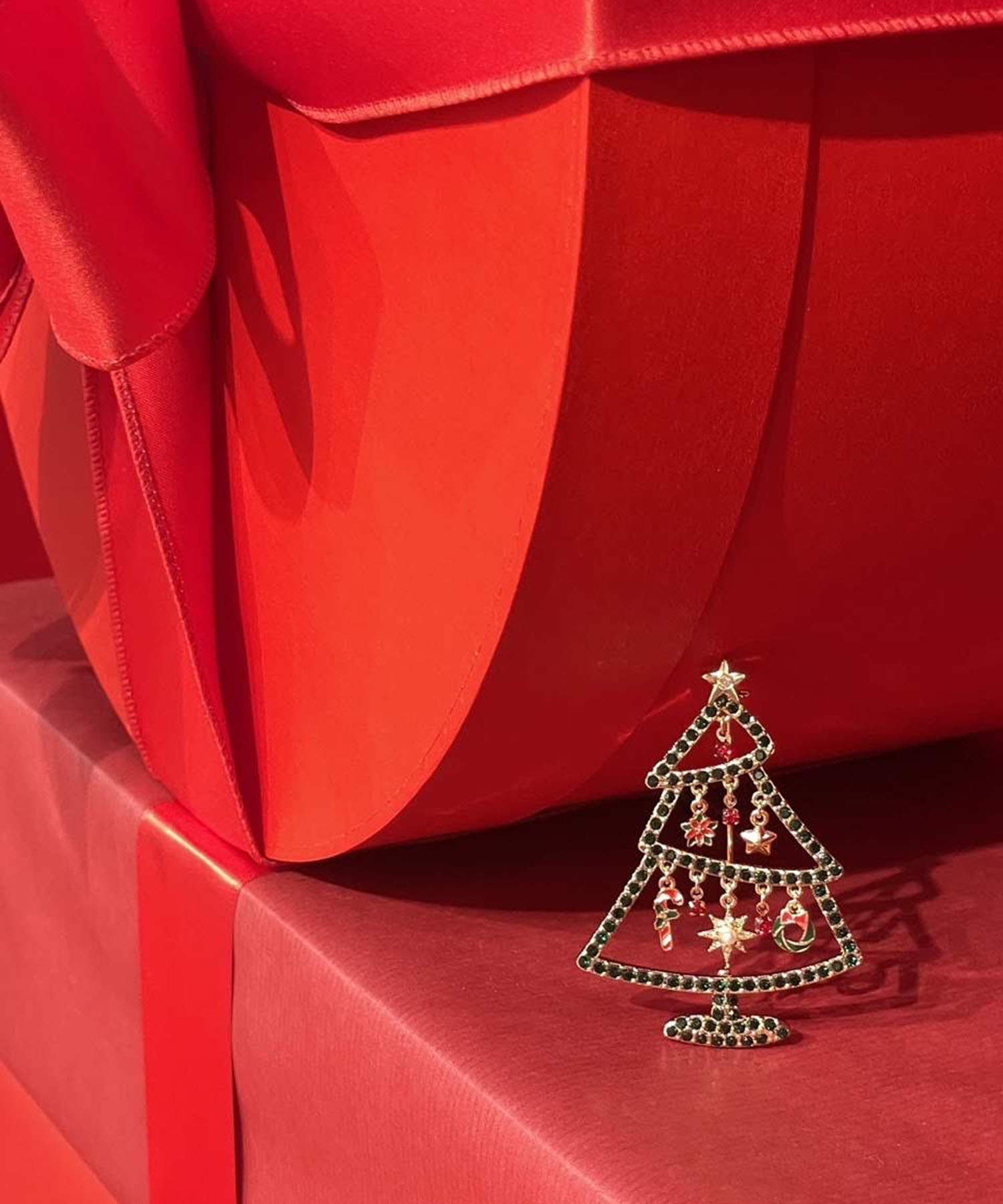 Christmasチャームブローチ