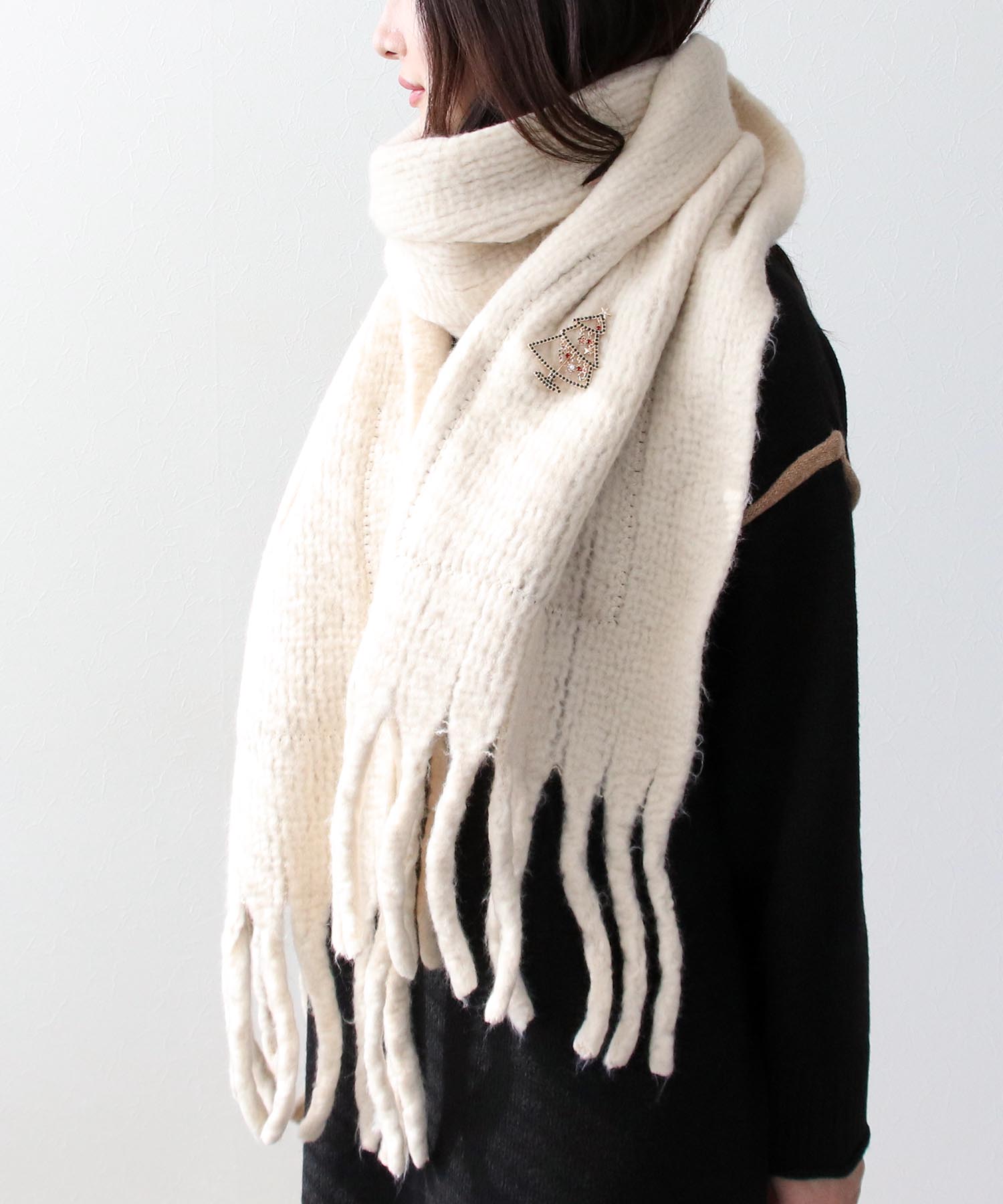 Christmasチャームブローチ