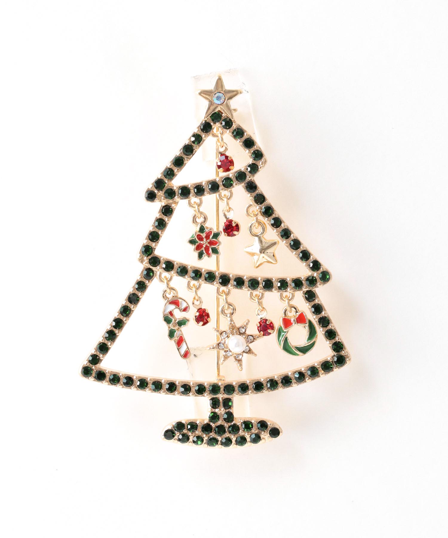 Christmasチャームブローチ