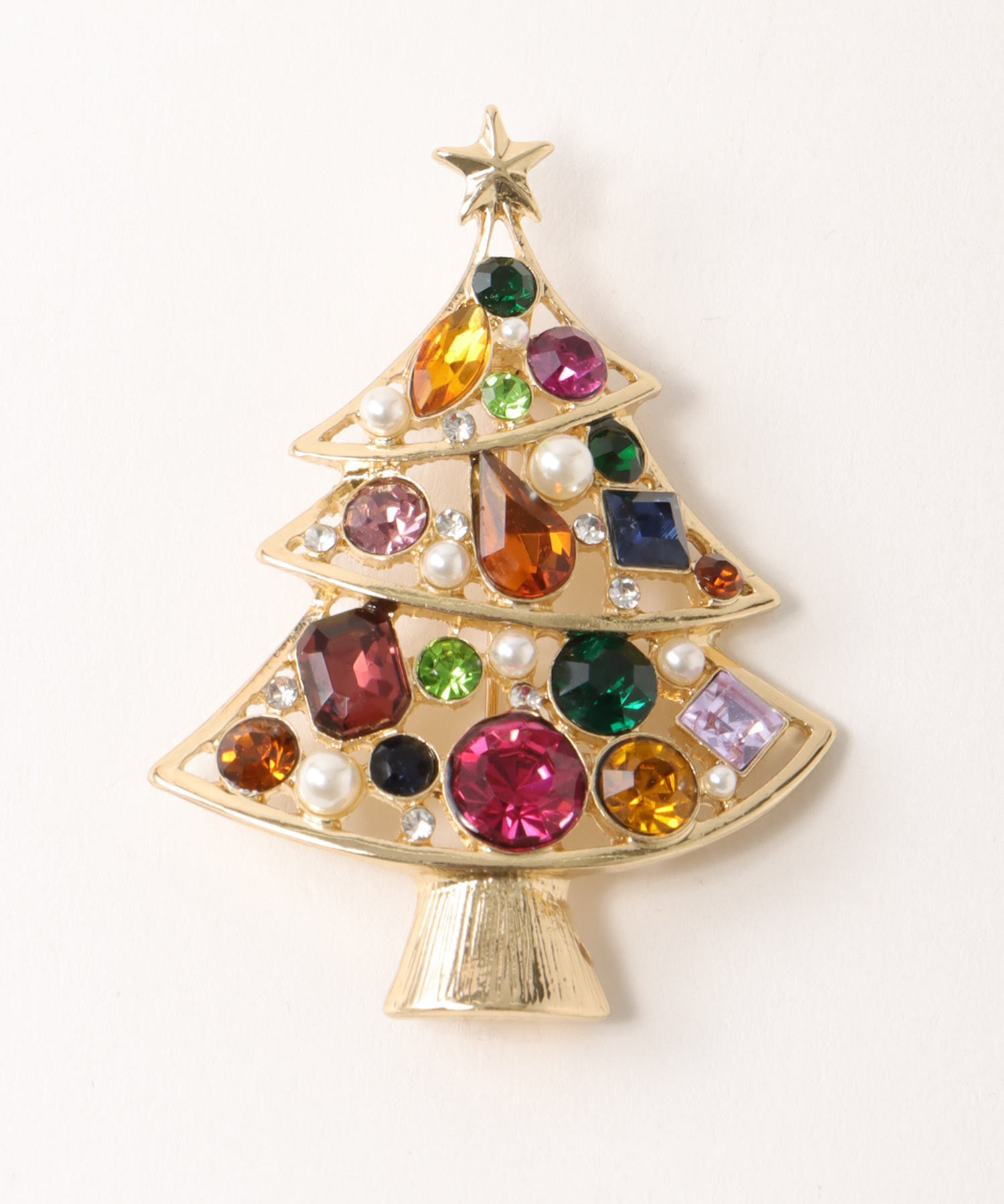 マルチビジュクリスマスツリーブローチ