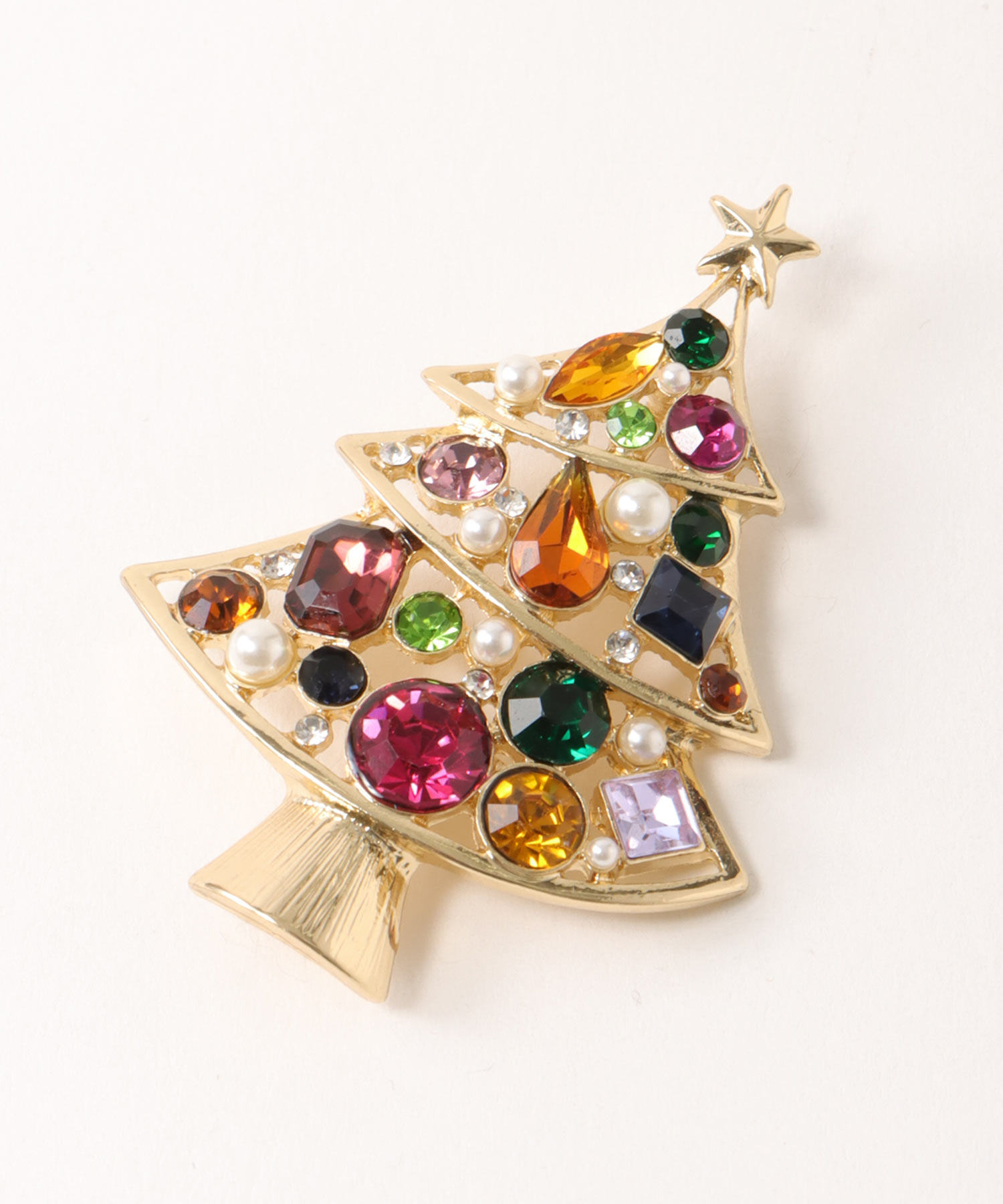 マルチビジュクリスマスツリーブローチ