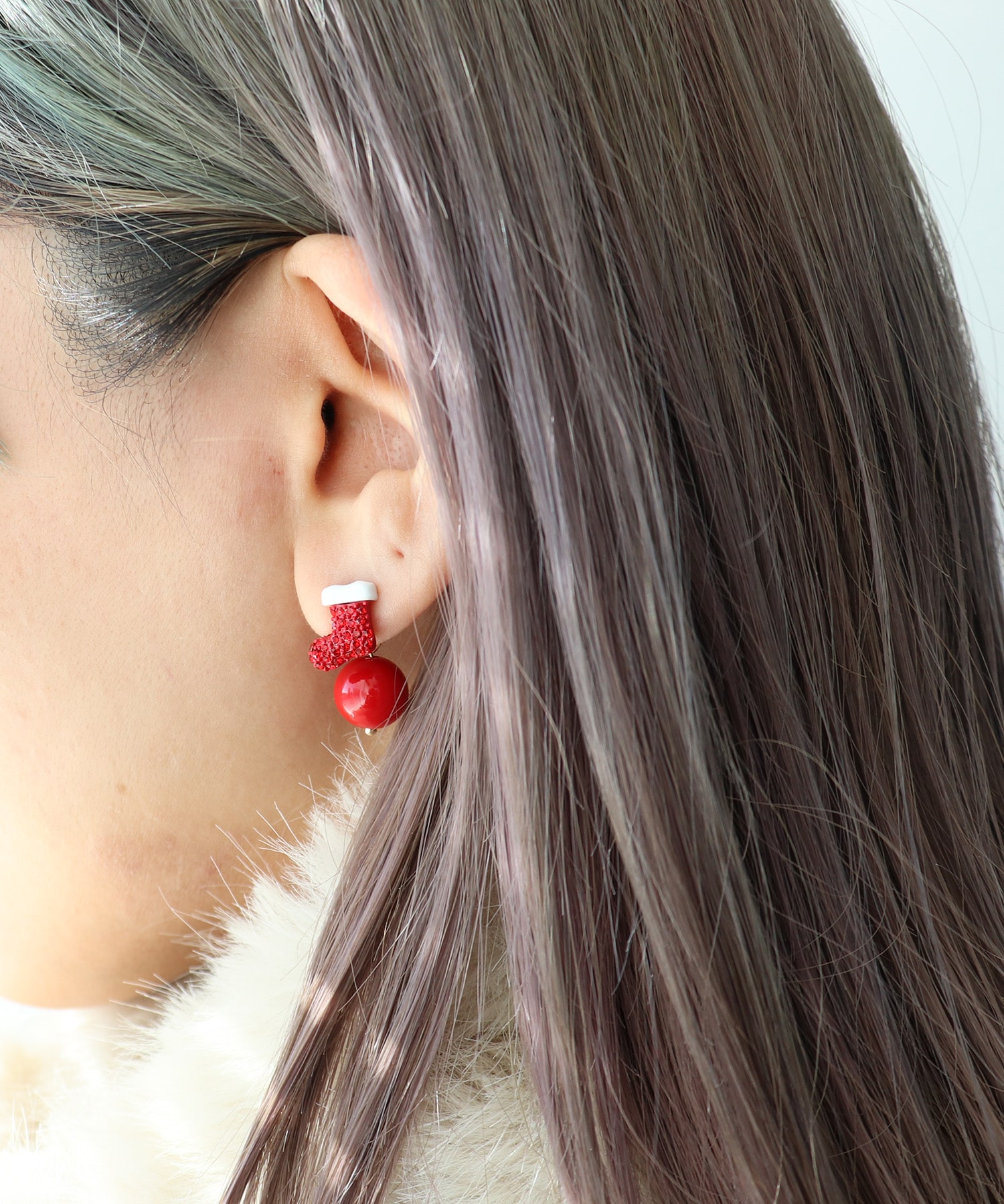 サンタ×ブーツピアス