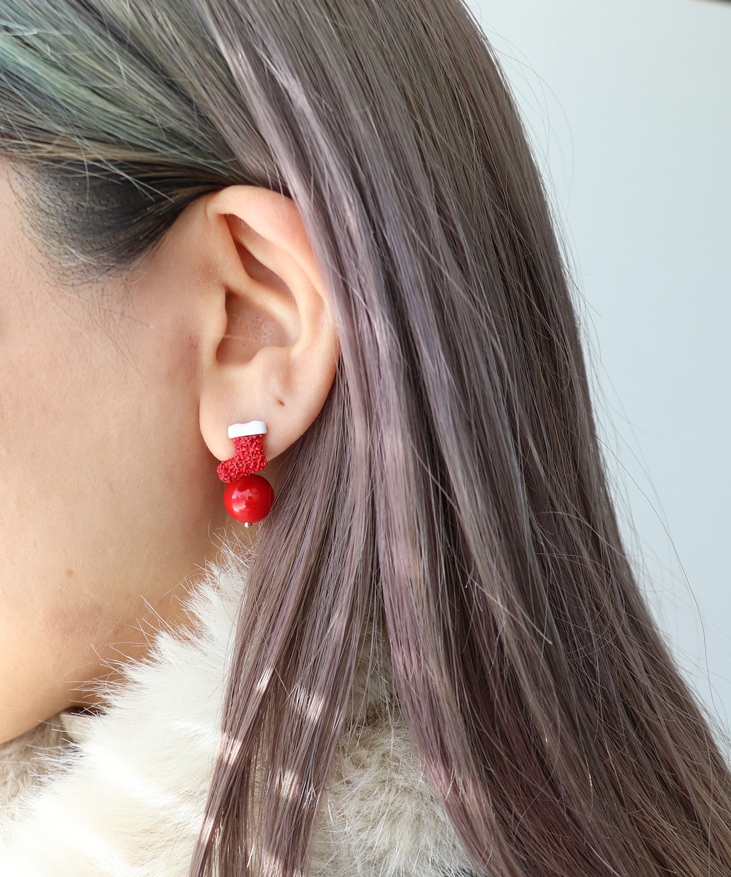 サンタ×ブーツピアス