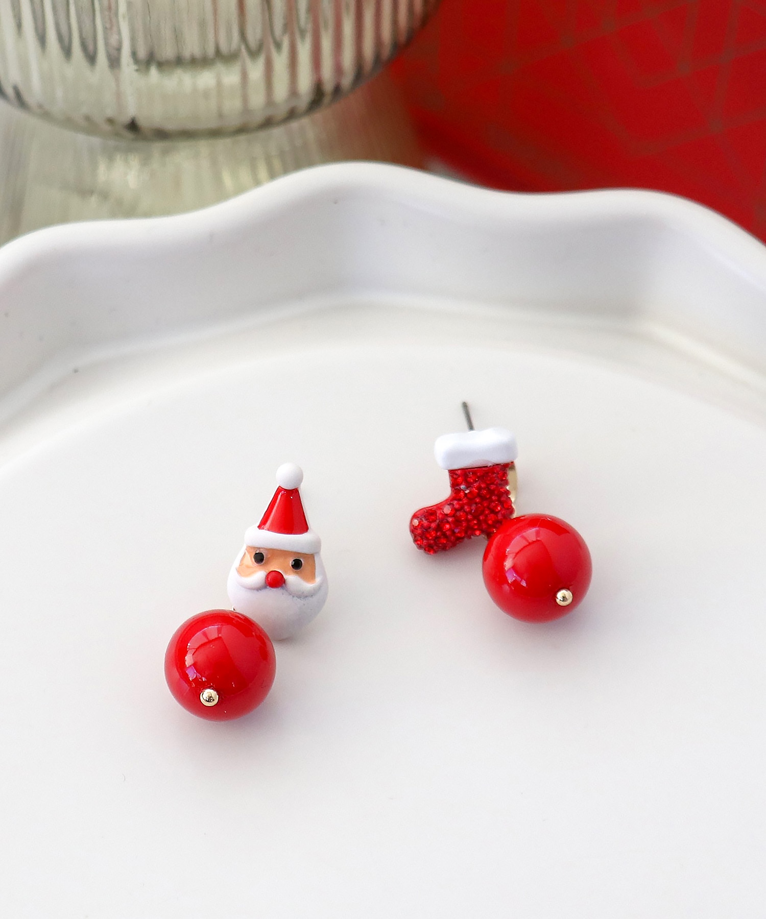 サンタ×ブーツピアス