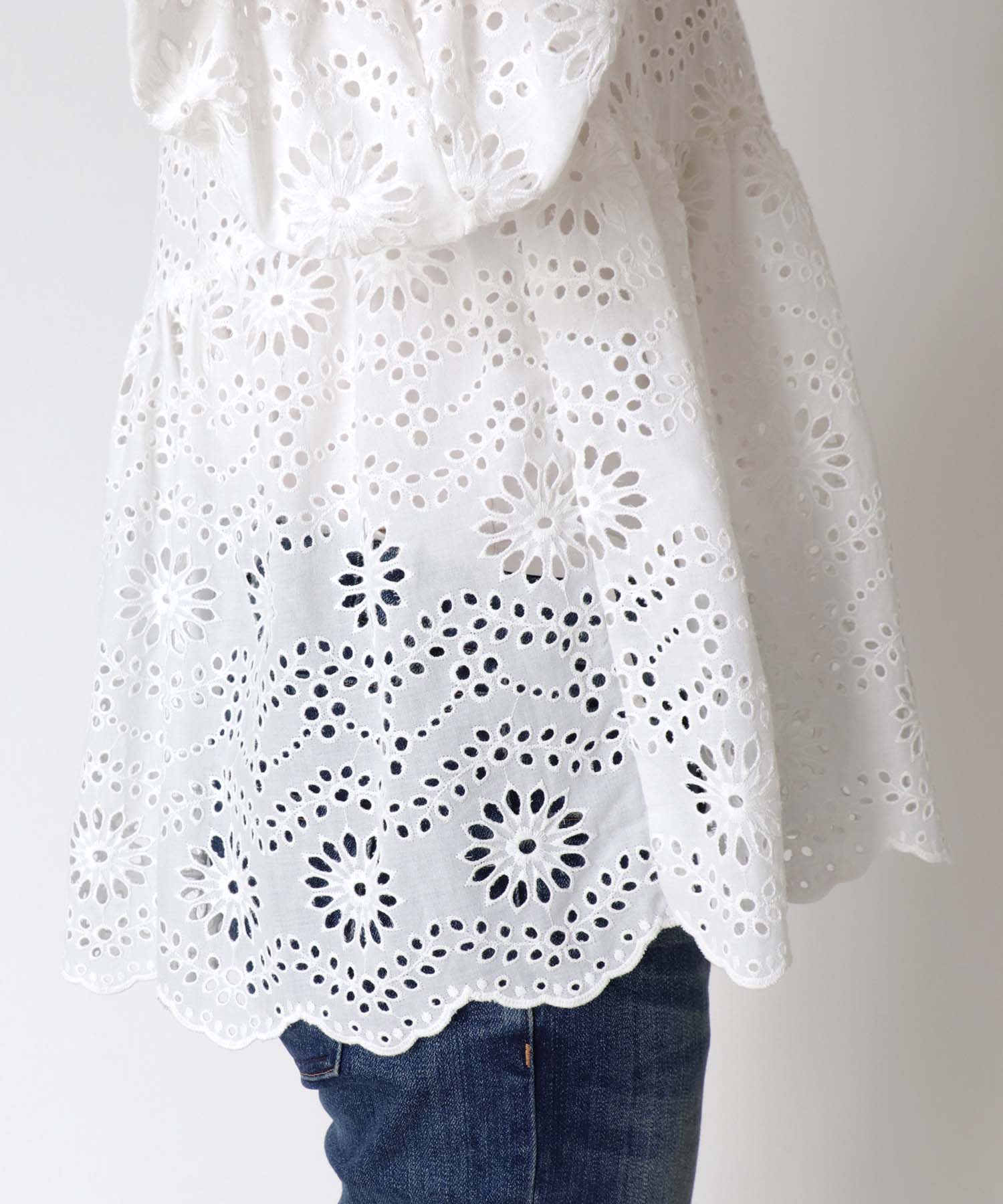 コットン刺繍ブラウス