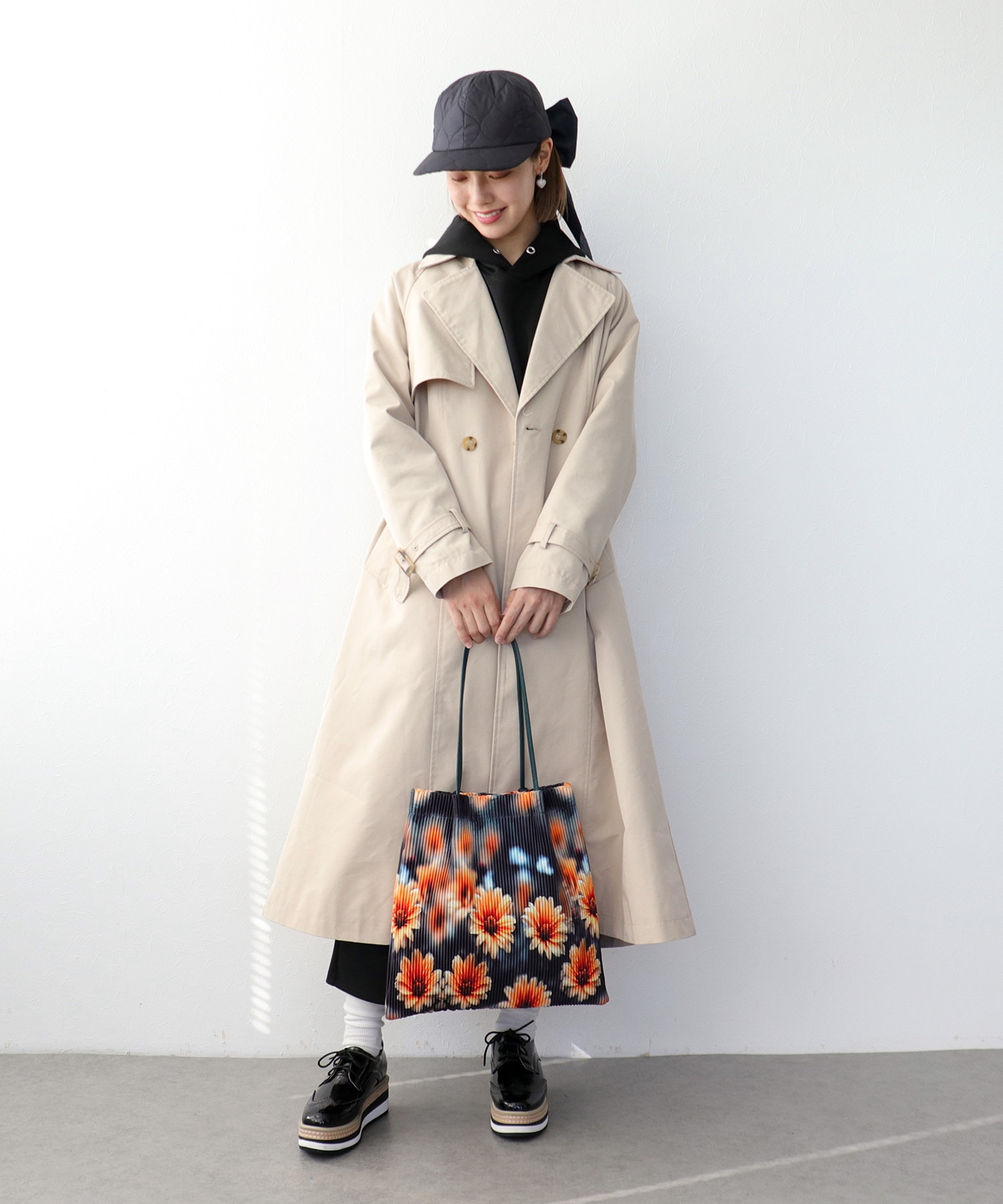 シャンブレートレンチコート