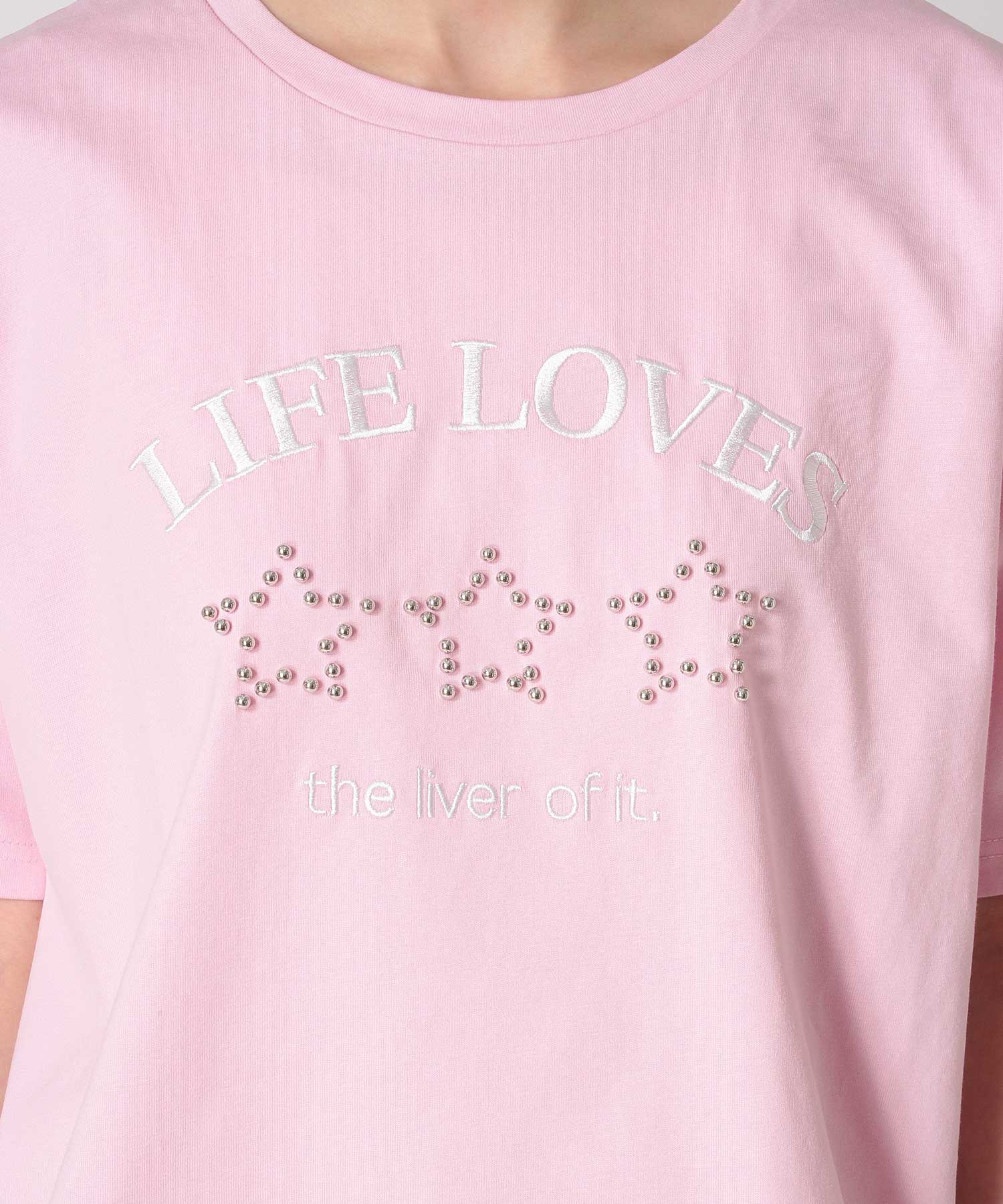 スタースタッズロゴ刺繍プルオーバー