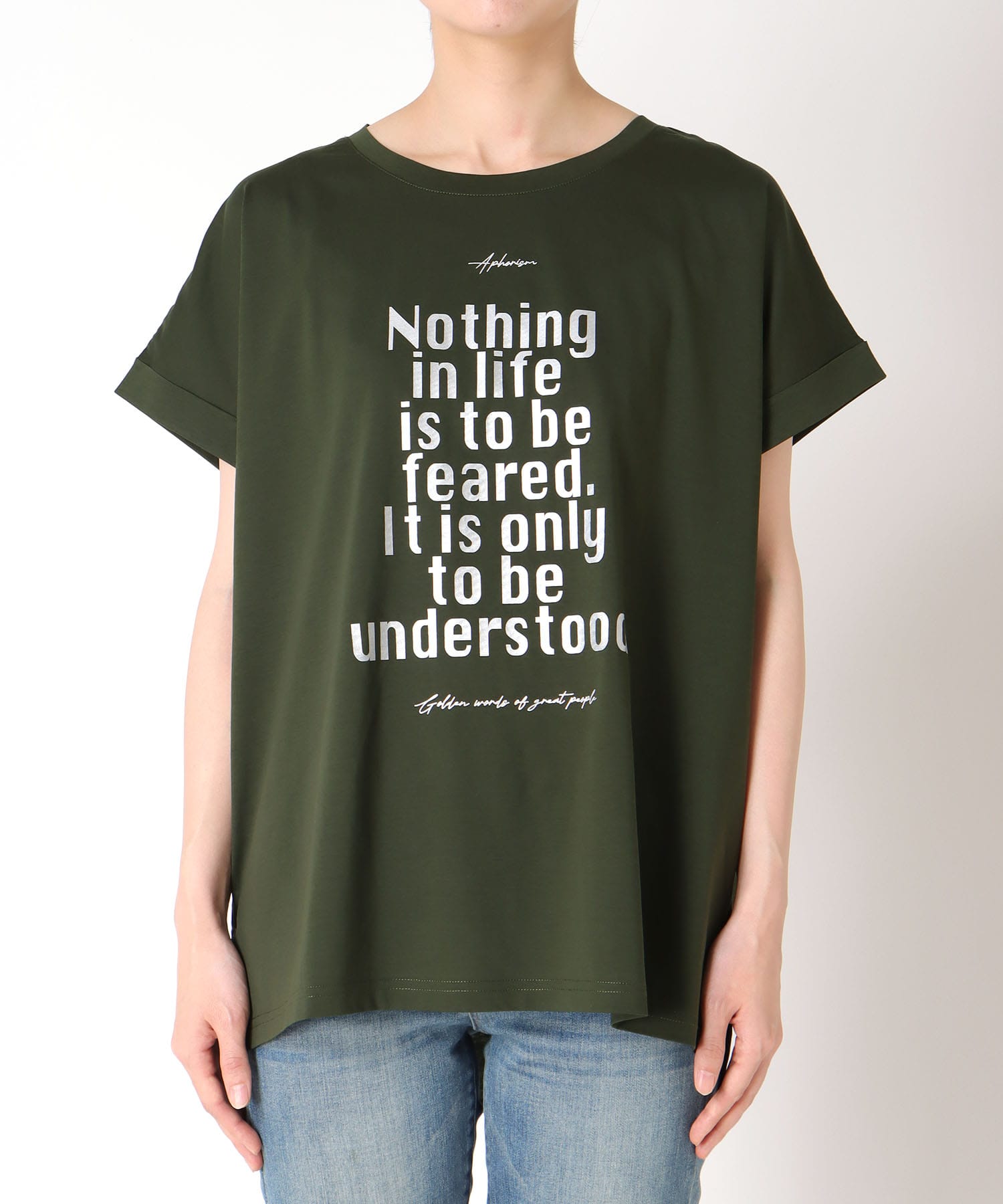 箔プリントルーズTシャツ