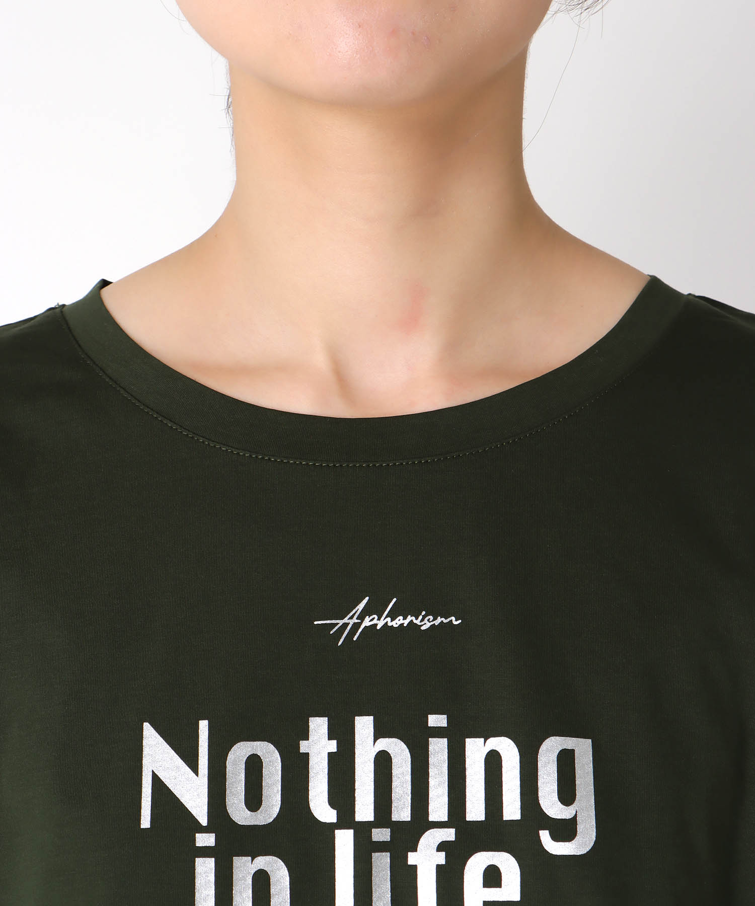 箔プリントルーズTシャツ