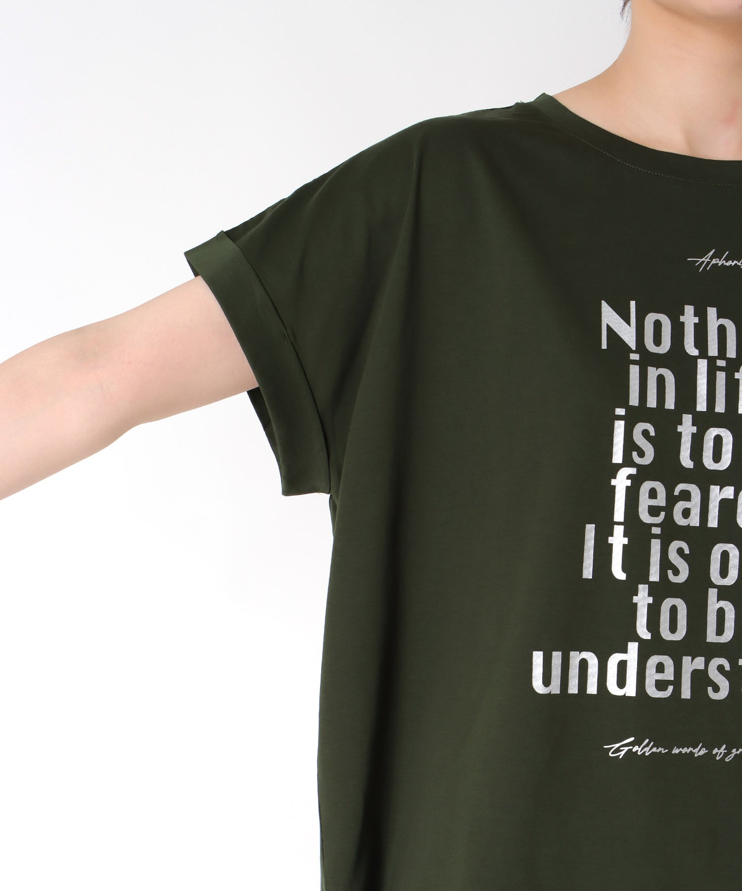 箔プリントルーズTシャツ