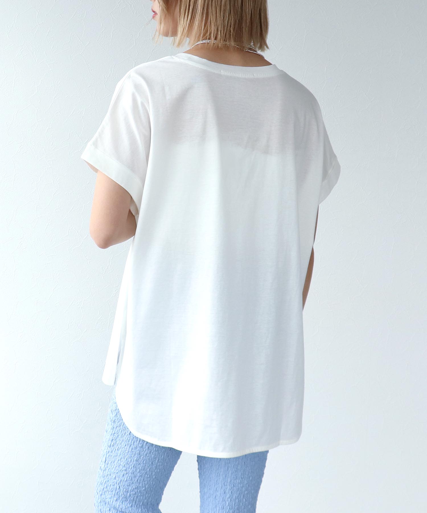 箔プリントルーズTシャツ